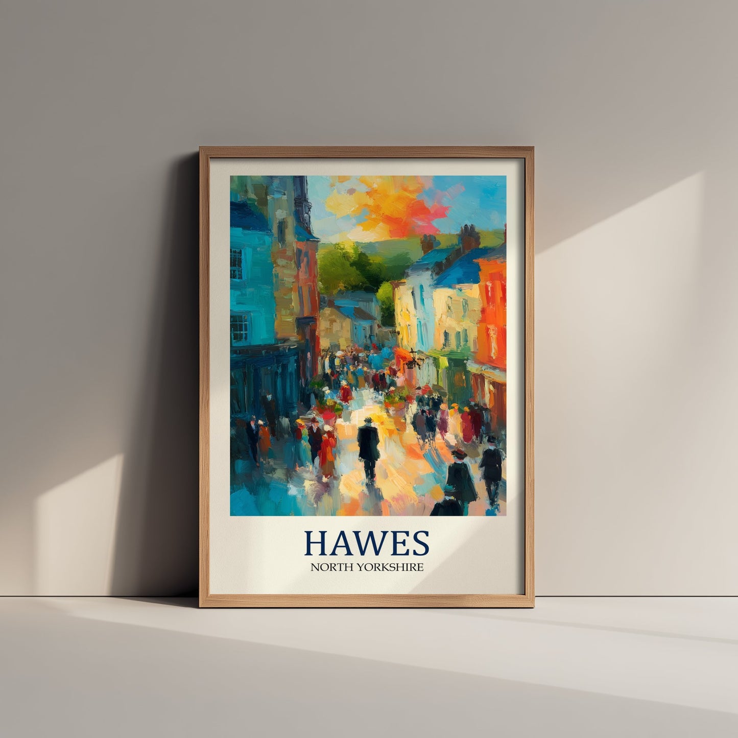 Hawes Travel Poster - Impressionist Town Art Print - Colourful Street Painting - Yorkshire Dales 3/3