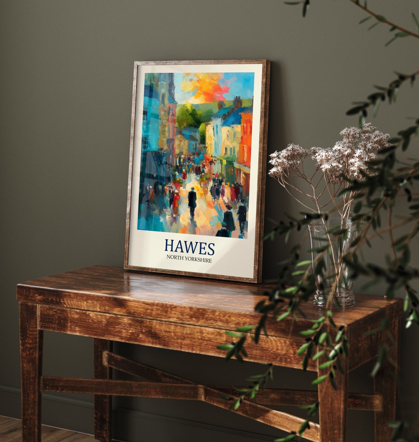 Hawes Travel Poster - Impressionist Town Art Print - Colourful Street Painting - Yorkshire Dales 3/3