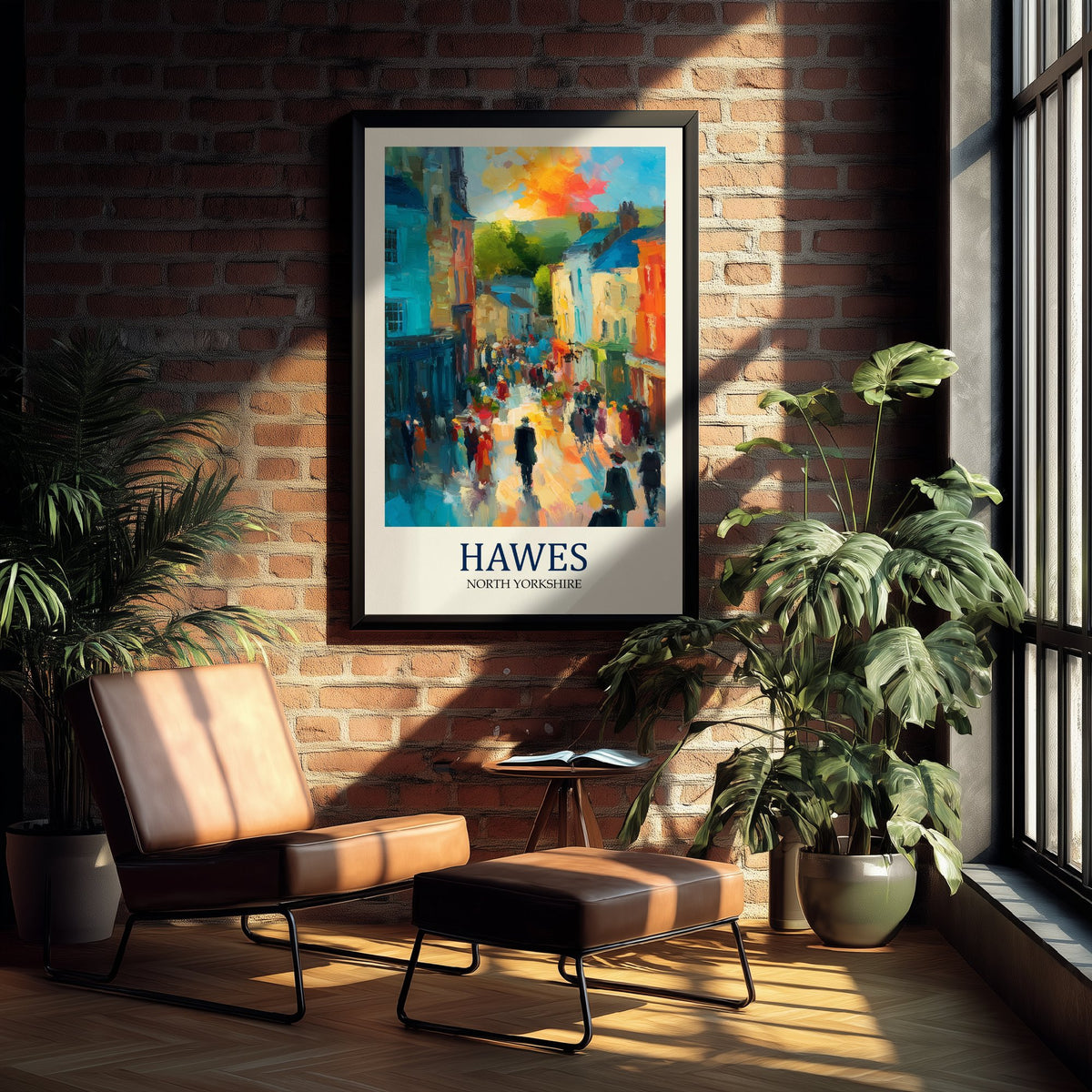 Hawes Travel Poster - Impressionist Town Art Print - Colourful Street Painting - Yorkshire Dales 3/3