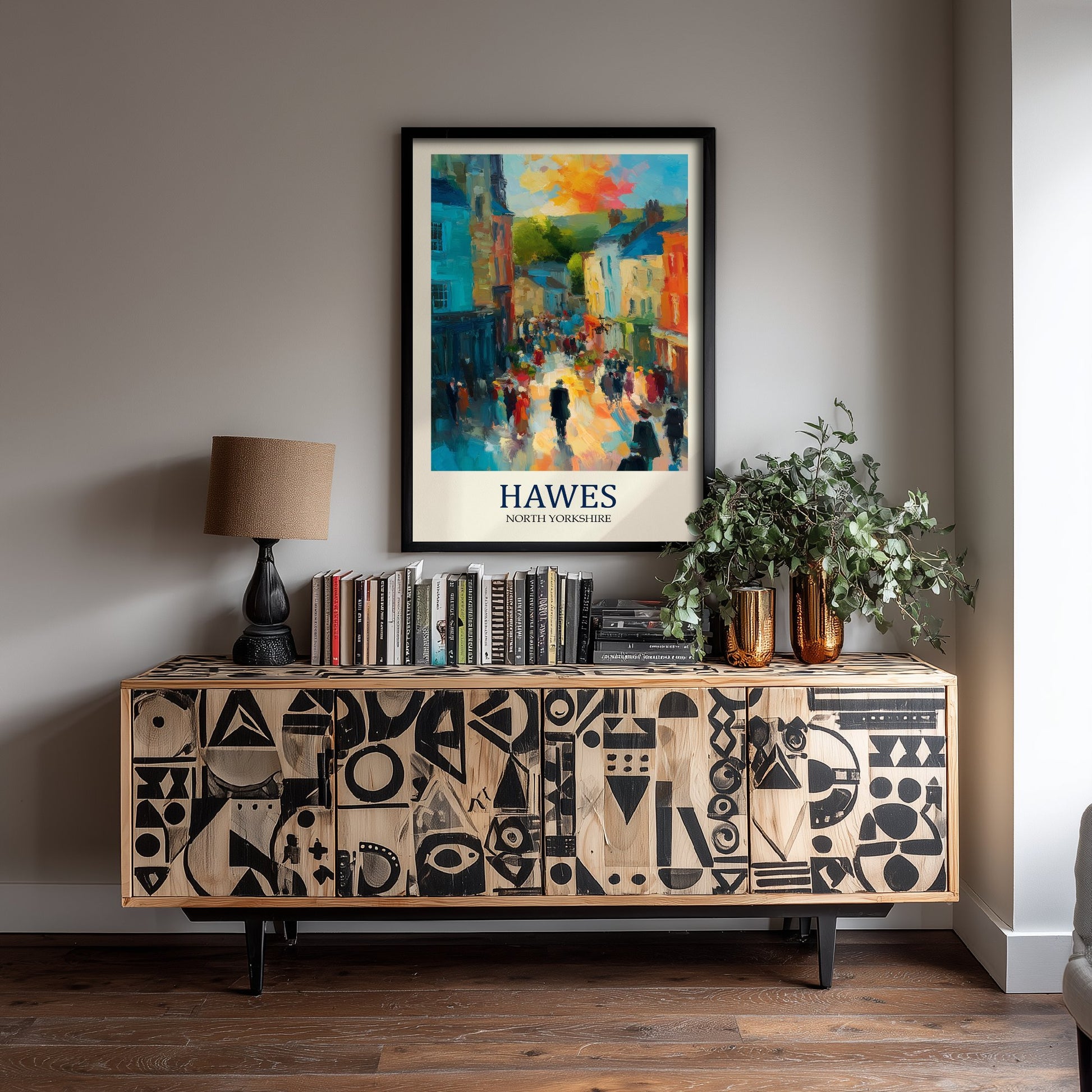 Hawes Travel Poster - Impressionist Town Art Print - Colourful Street Painting - Yorkshire Dales 3/3