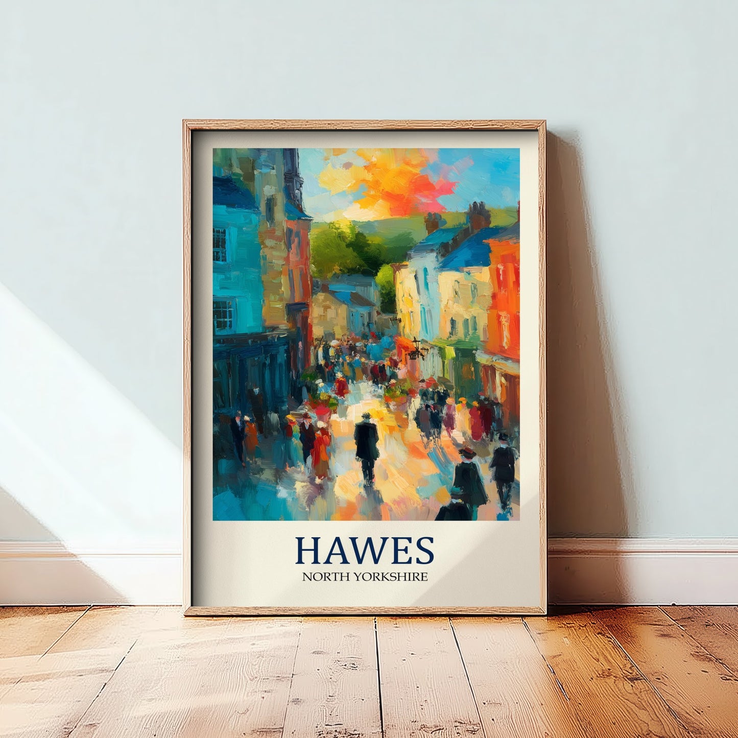 Hawes Travel Poster - Impressionist Town Art Print - Colourful Street Painting - Yorkshire Dales 3/3