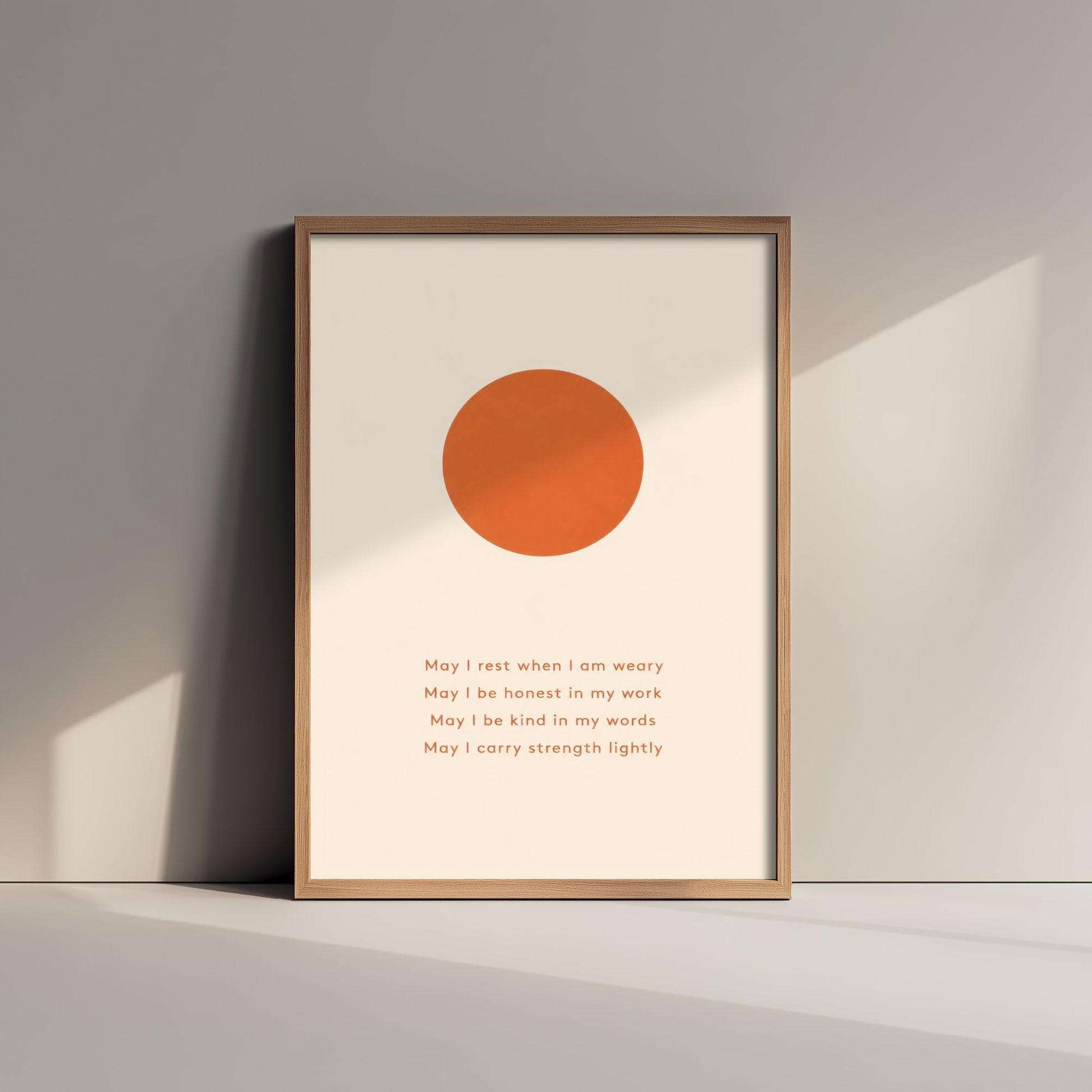 Daily Affirmation Art Print - Boho Sun Poster - Minimalist Quote Illustration Wall Art 2/3