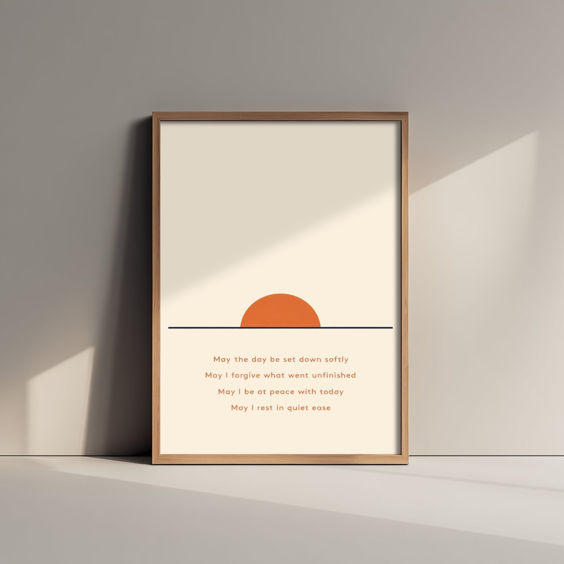 Evening Affirmation Art Print - Boho Sunset Poster - Minimalist Quote Illustration Wall Art 3/3