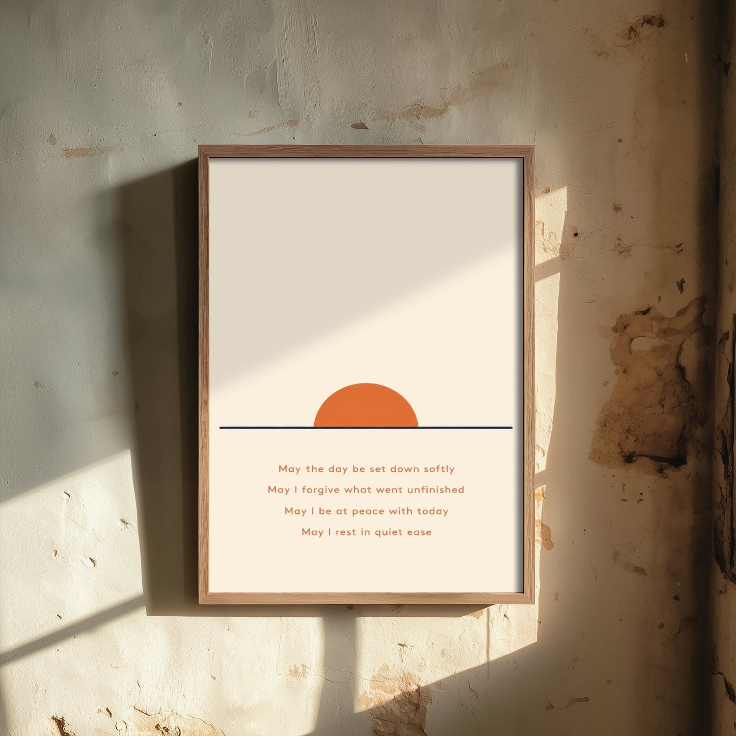 Evening Affirmation Art Print - Boho Sunset Poster - Minimalist Quote Illustration Wall Art 3/3