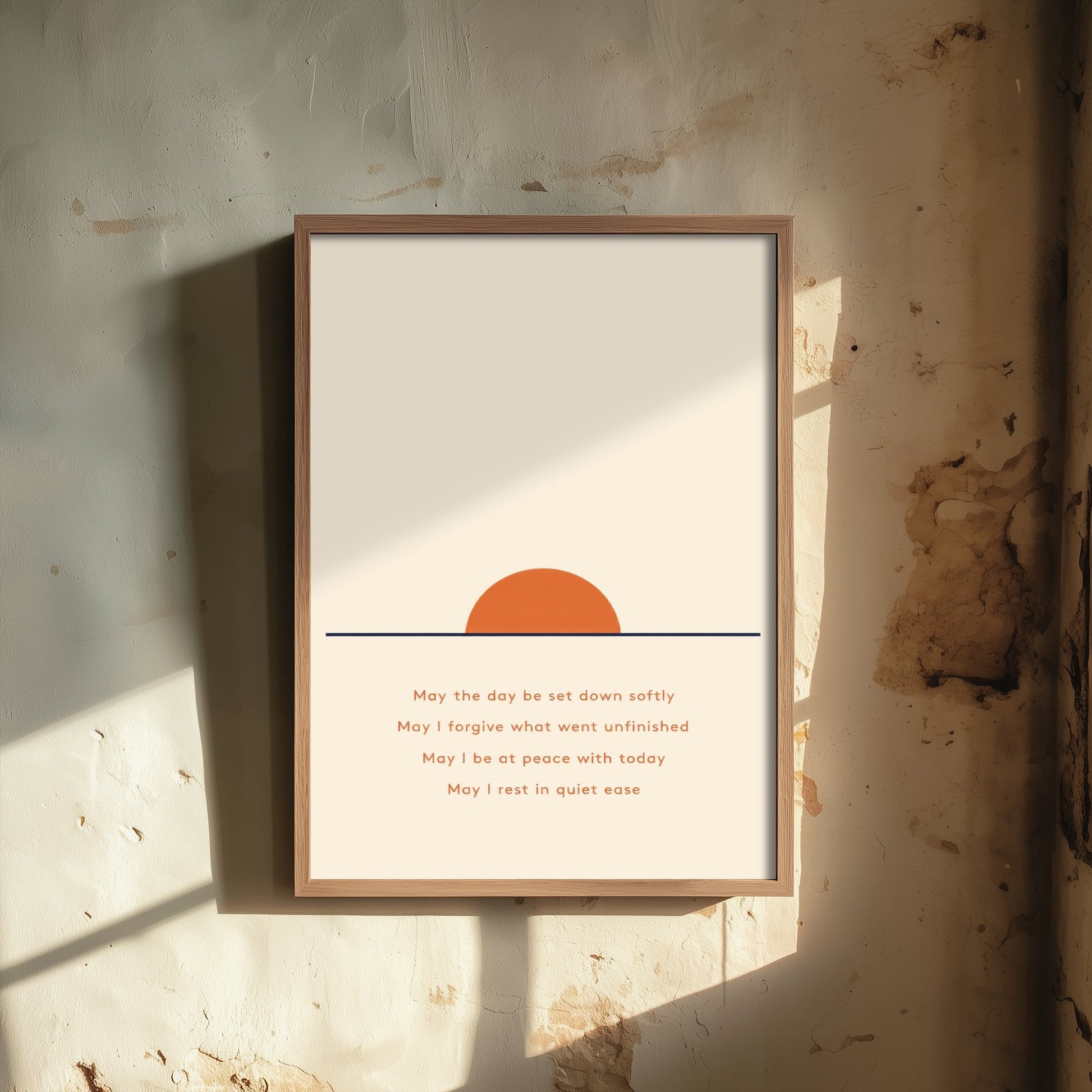 Evening Affirmation Art Print - Boho Sunset Poster - Minimalist Quote Illustration Wall Art 3/3