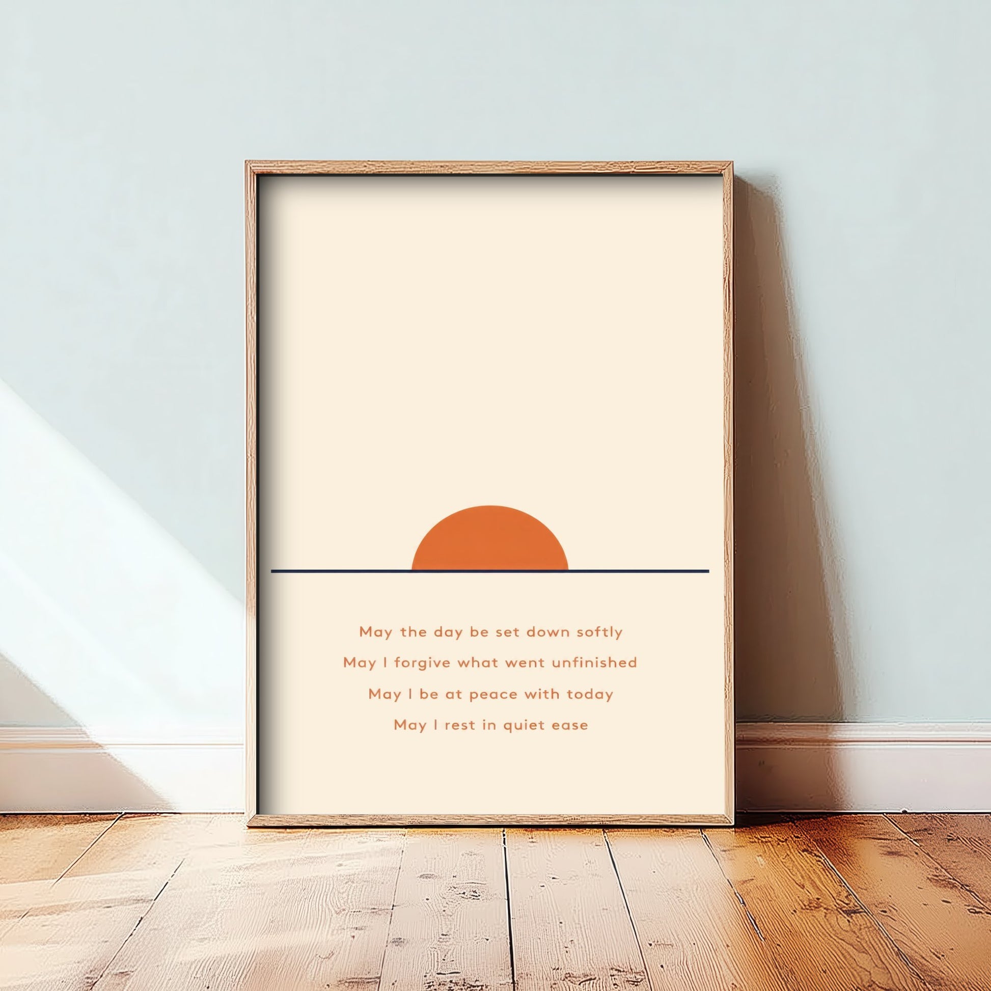 Evening Affirmation Art Print - Boho Sunset Poster - Minimalist Quote Illustration Wall Art 3/3
