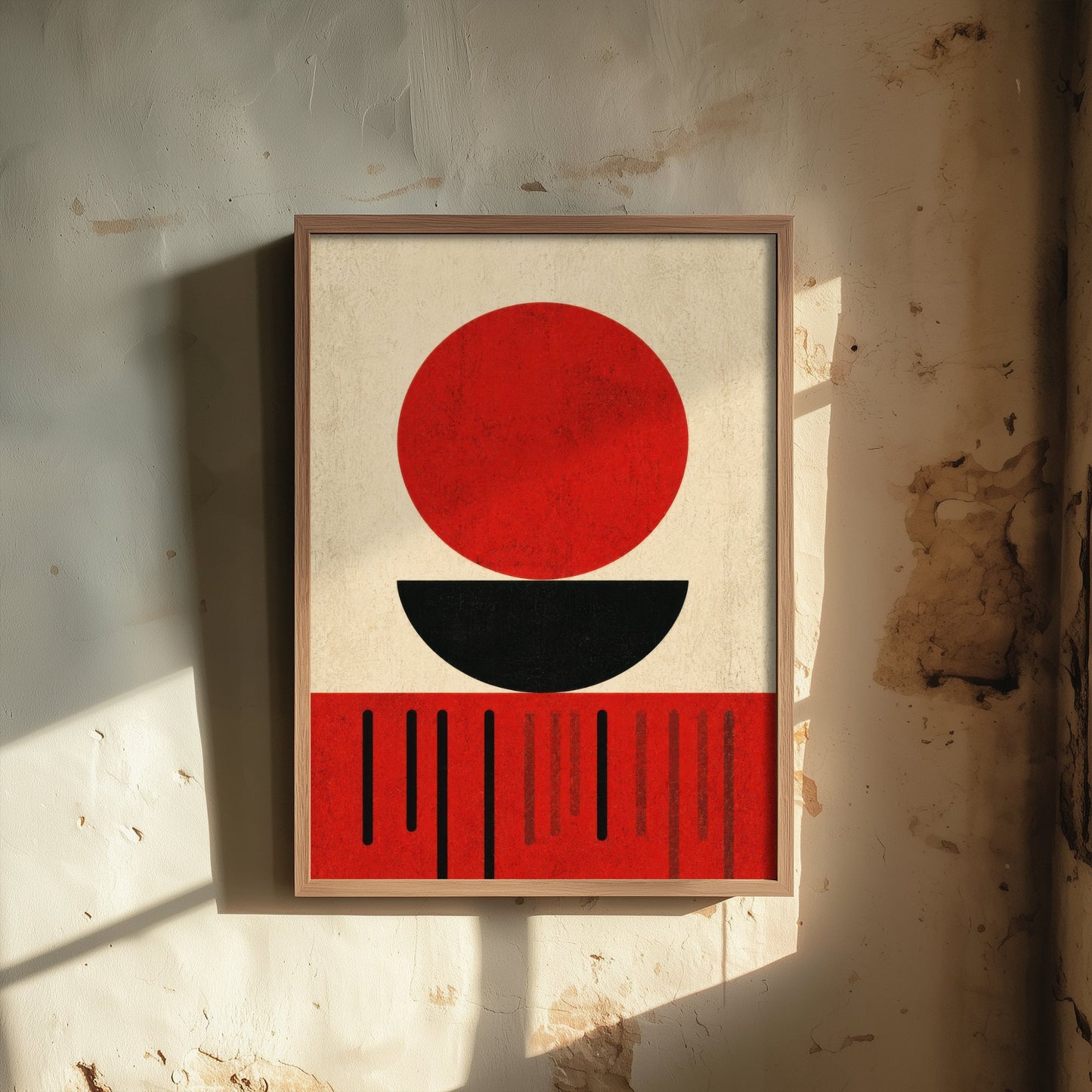 Bauhaus Art Print - Minimalist Geometric Poster - Abstract Shapes Illustration - Mid Century Wall Art 1/3