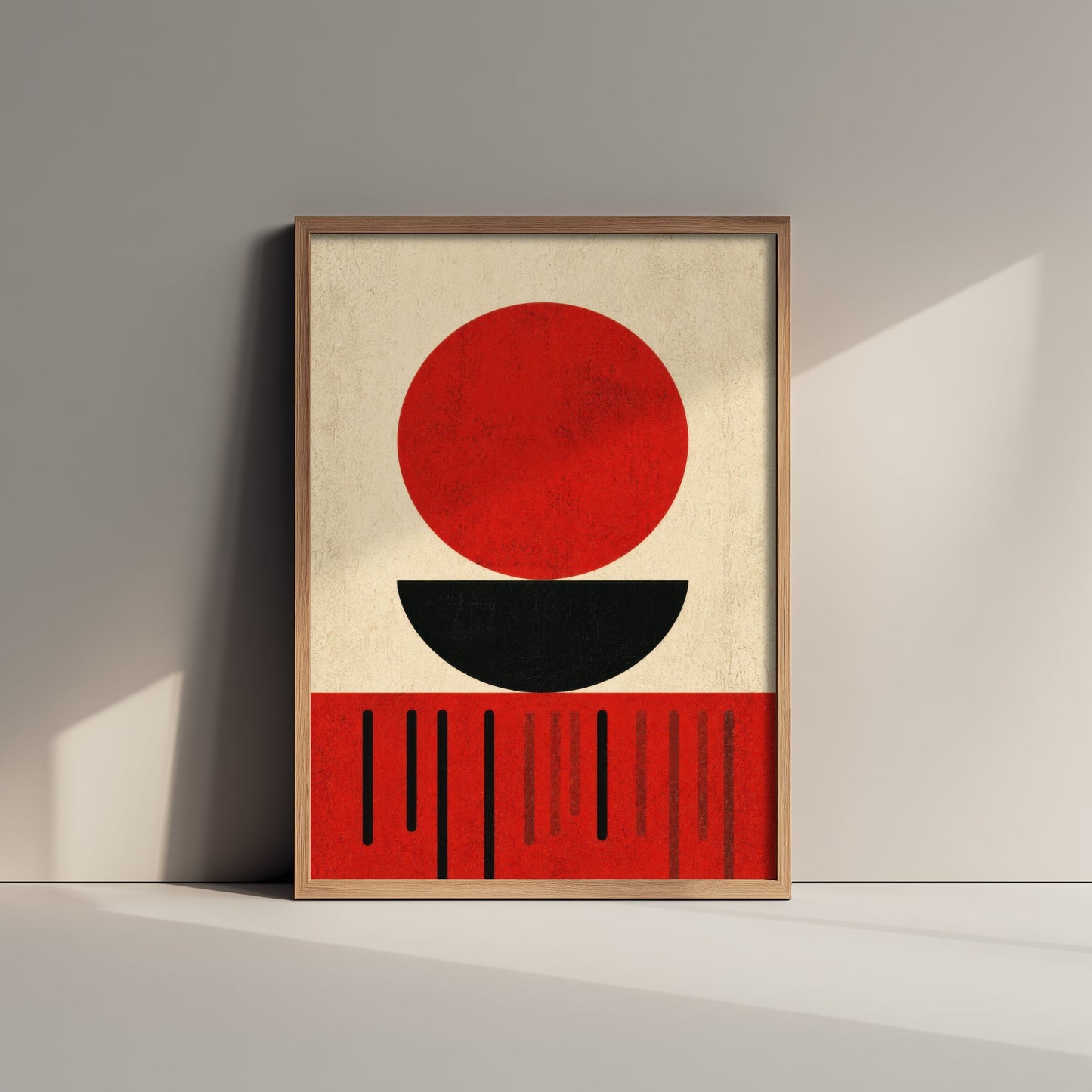 Bauhaus Art Print - Minimalist Geometric Poster - Abstract Shapes Illustration - Mid Century Wall Art 1/3