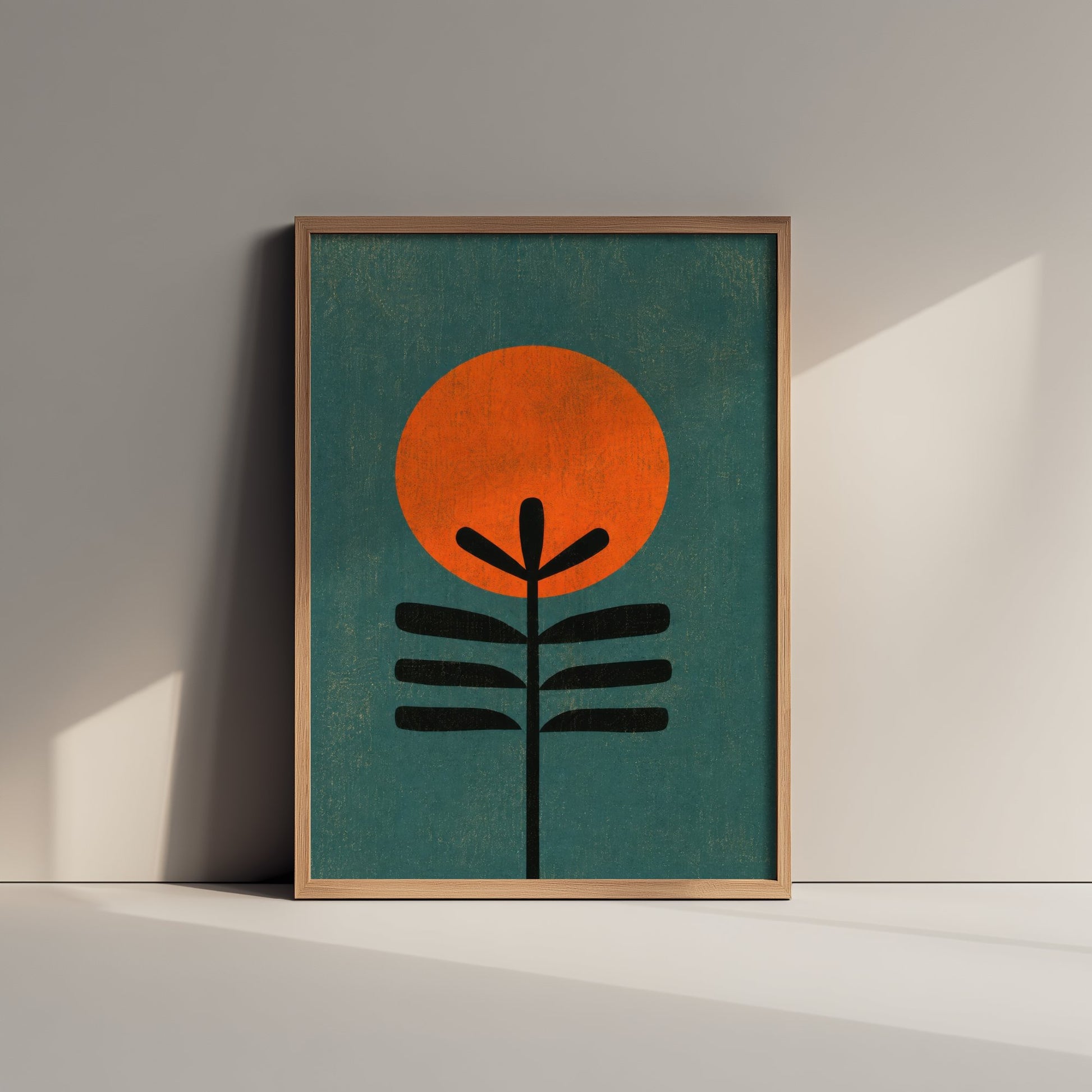 Bauhaus Art Print - Mid Century Plant Poster - Abstract Geometric Illustration - Modern Wall Art 2/3