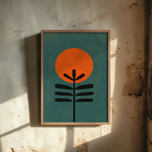 Bauhaus Art Print - Mid Century Plant Poster - Abstract Geometric Illustration - Modern Wall Art 2/3
