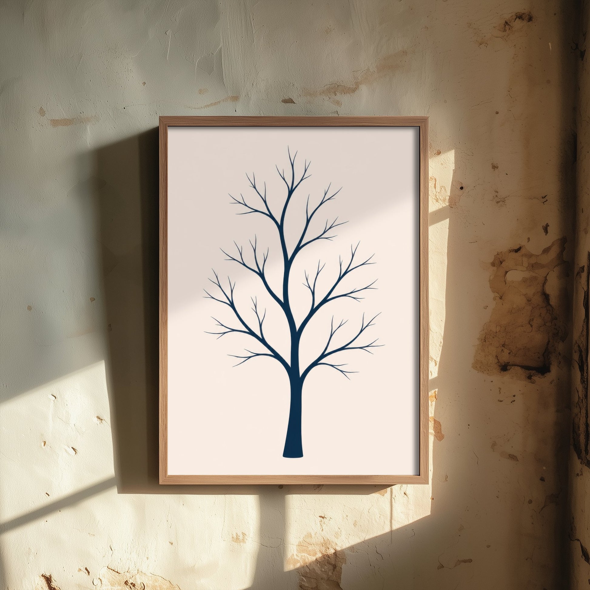 Bare Tree Art Print - Minimalist Scandi Poster - Winter Branch Illustration Wall Art 3/3