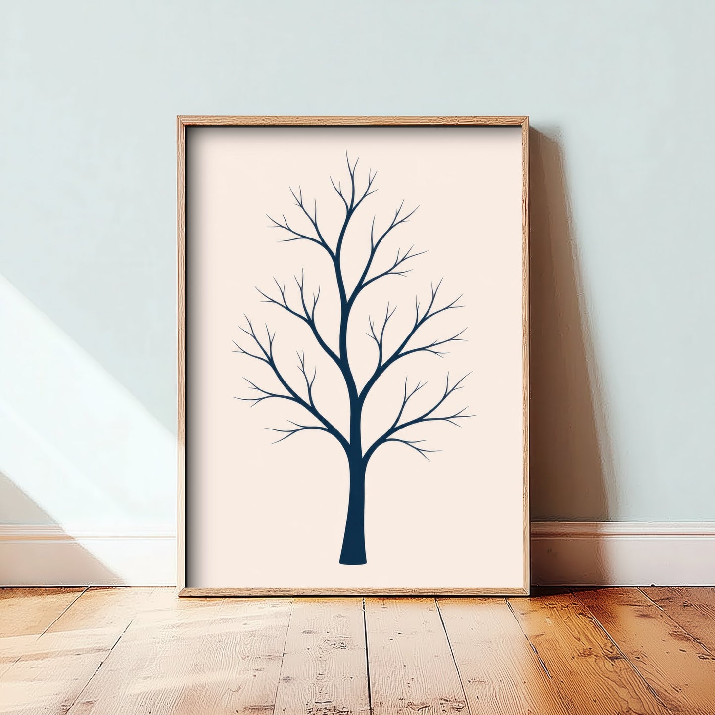 Bare Tree Art Print - Minimalist Scandi Poster - Winter Branch Illustration Wall Art 3/3