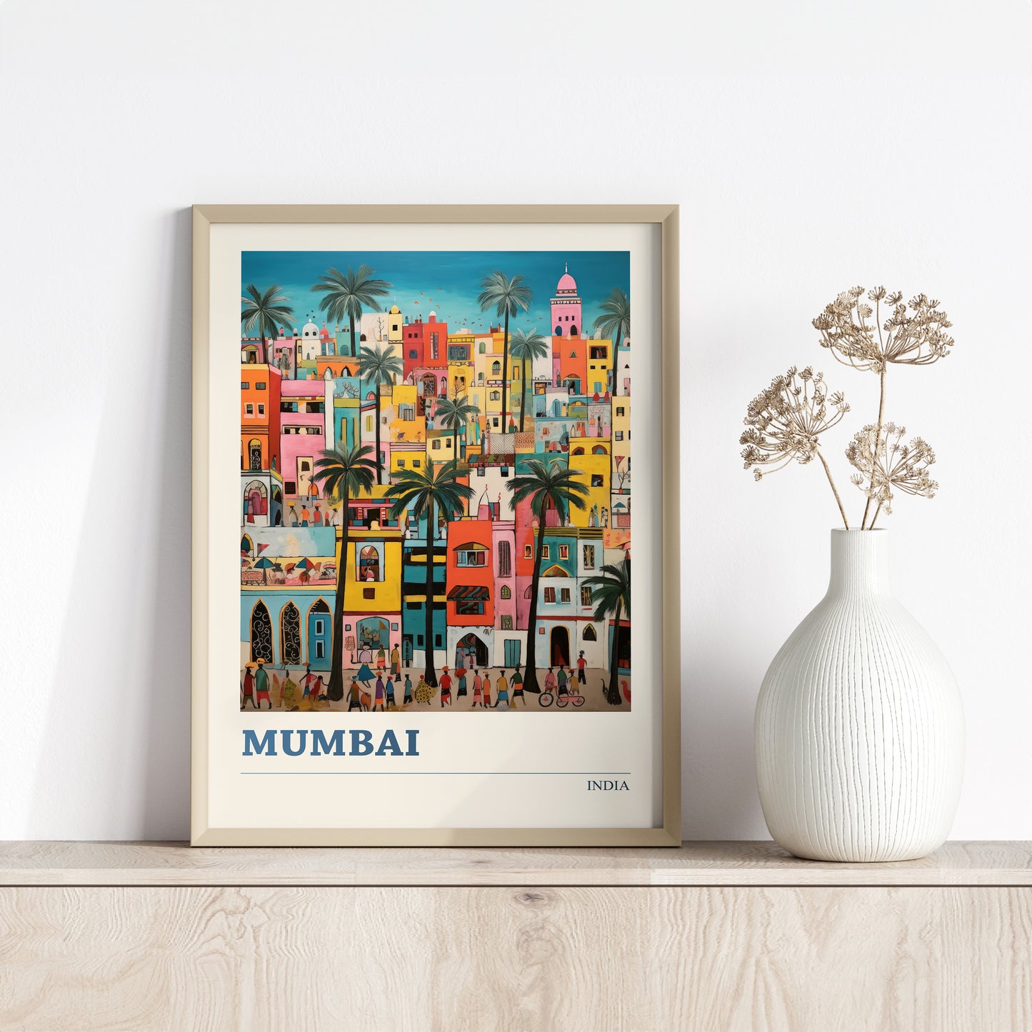 Set of Three Indian Travel Posters - Jaipur, Mumbai, New Delhi