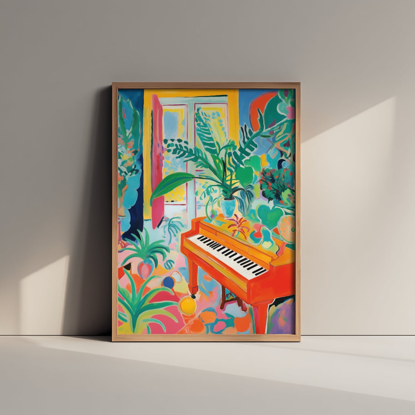 Piano Art Print - Matisse Style Music Poster - Colourful Fauvist Illustration - Boho Music Wall Art 2/3