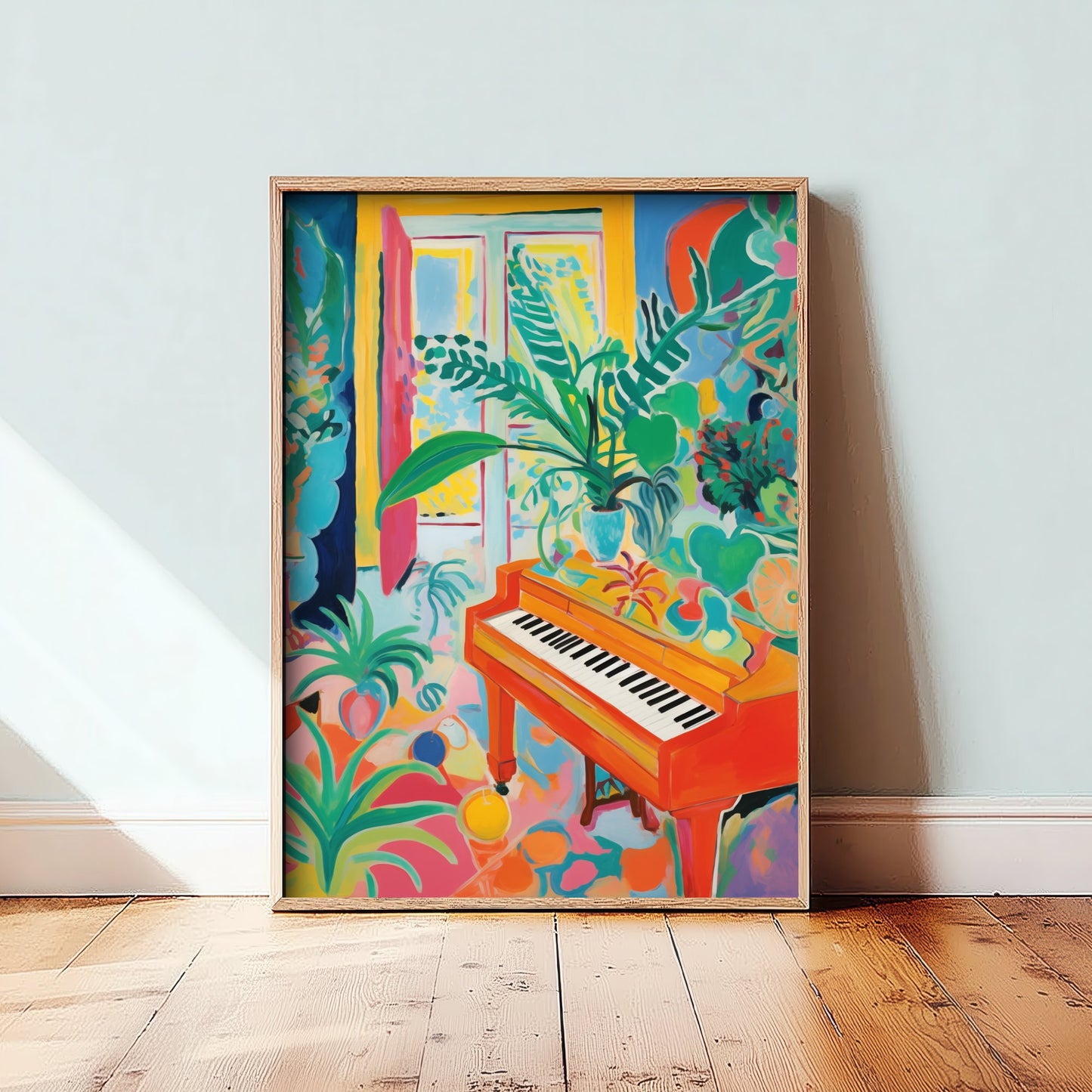 Piano Art Print - Matisse Style Music Poster - Colourful Fauvist Illustration - Boho Music Wall Art 2/3