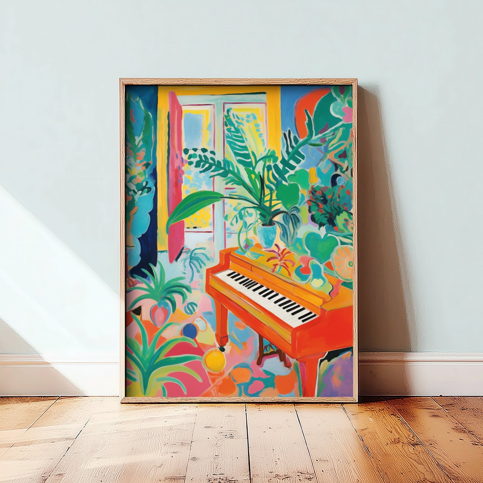 Piano Art Print - Matisse Style Music Poster - Colourful Fauvist Illustration - Boho Music Wall Art 2/3