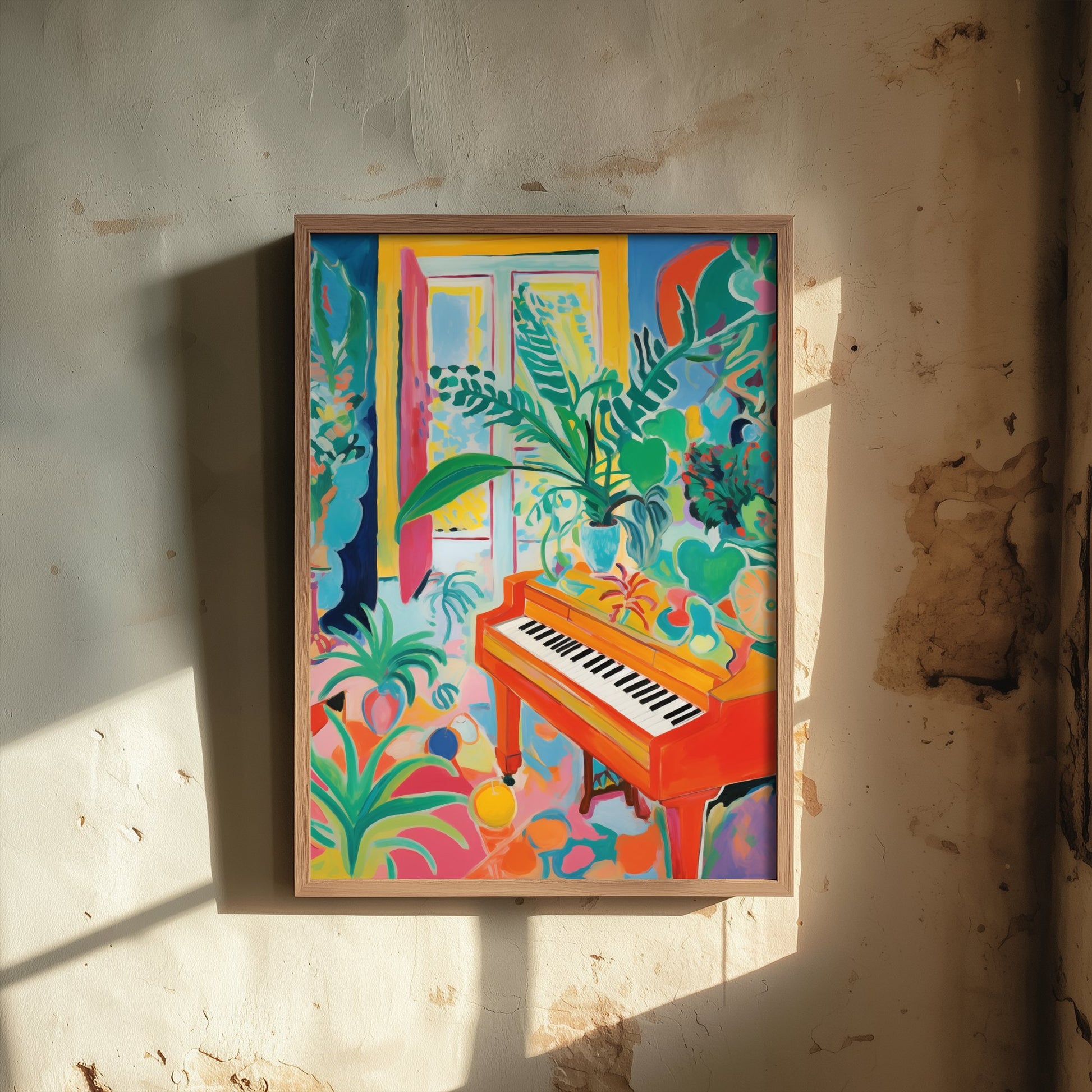 Piano Art Print - Matisse Style Music Poster - Colourful Fauvist Illustration - Boho Music Wall Art 2/3