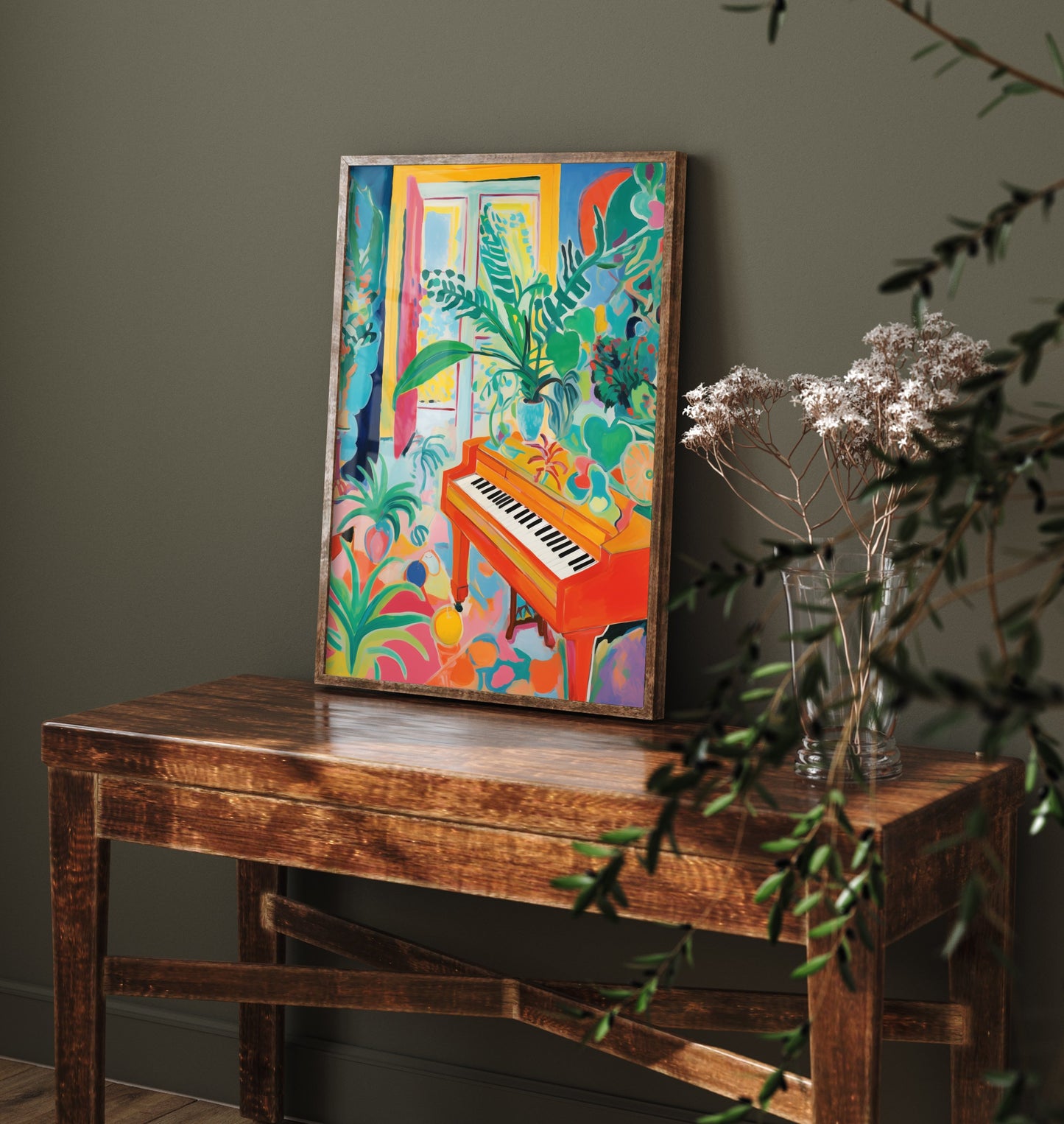 Piano Art Print - Matisse Style Music Poster - Colourful Fauvist Illustration - Boho Music Wall Art 2/3