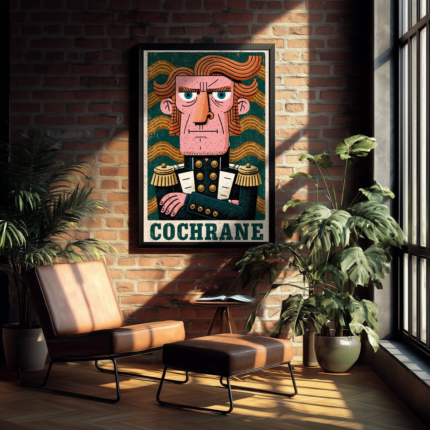 Thomas Cochrane Art Print - Naval Commander Portrait Poster - Bold Woodcut Illustration - Royal Navy 3/3