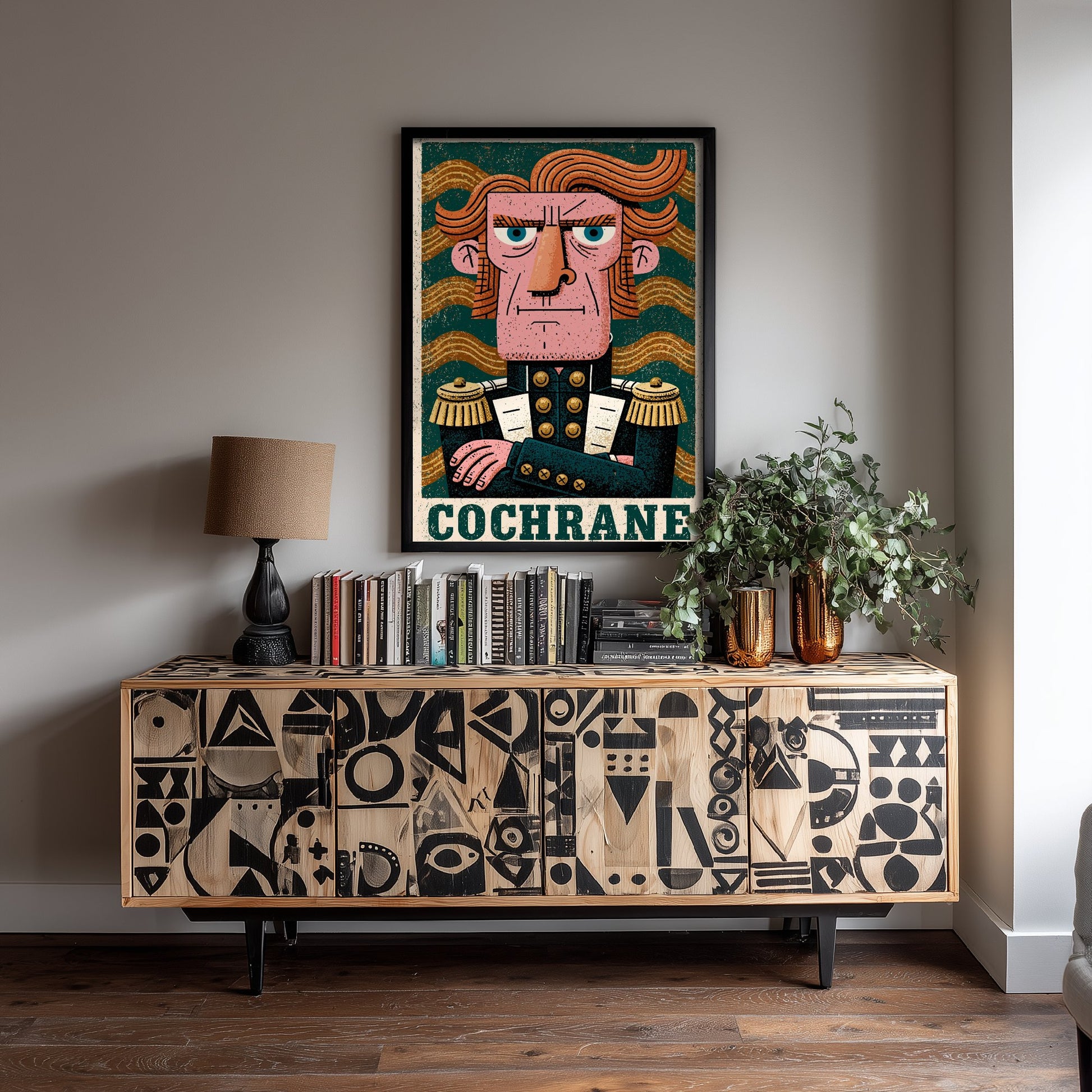 Thomas Cochrane Art Print - Naval Commander Portrait Poster - Bold Woodcut Illustration - Royal Navy 3/3