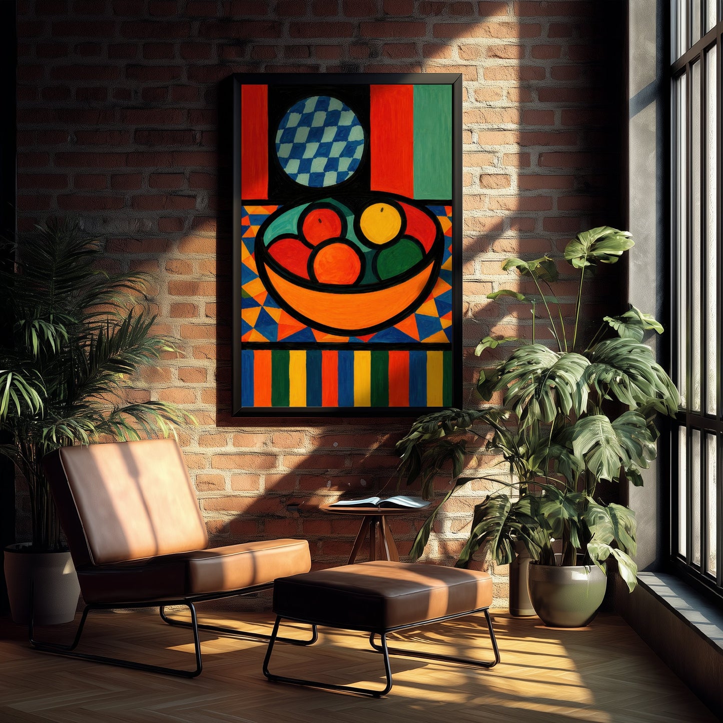 Neo-Fauvist Fruit Bowl Art Print - Bold Still Life Poster - Colourful Kitchen Illustration - Wall Art 1/3