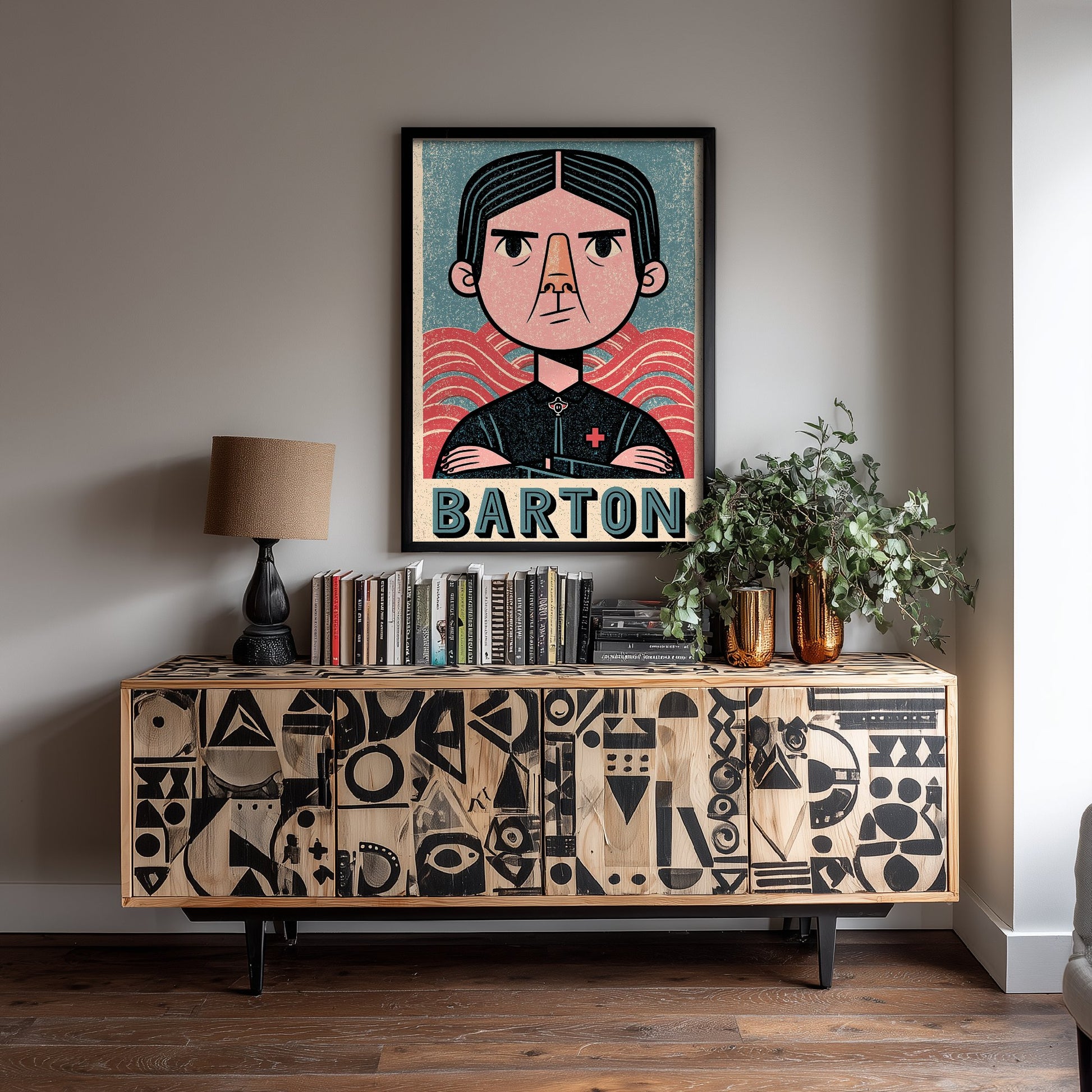 Clara Barton Art Print - Nursing Pioneer Portrait Poster - Bold Woodcut Illustration - Red Cross History 1/3