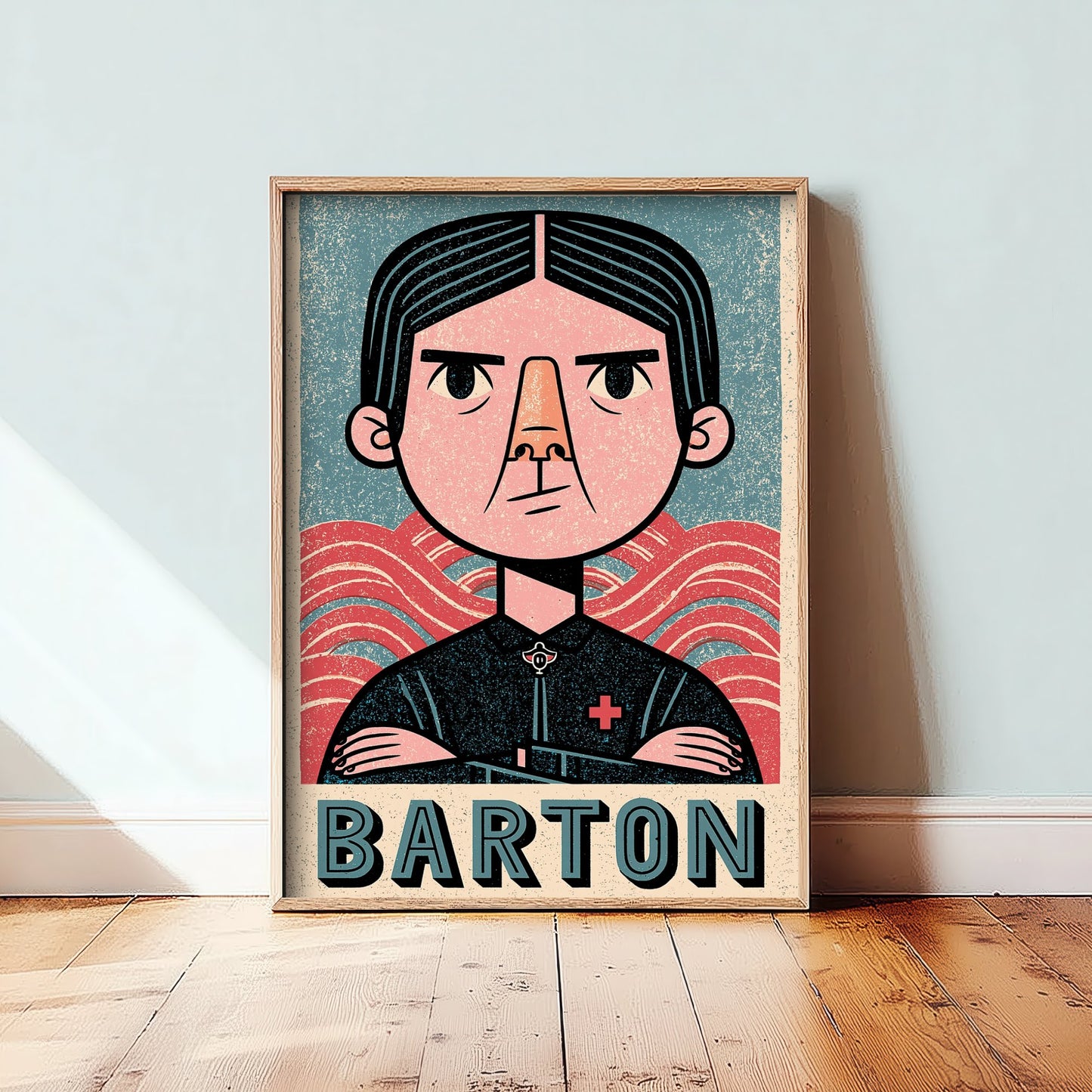 Clara Barton Art Print - Nursing Pioneer Portrait Poster - Bold Woodcut Illustration - Red Cross History 1/3