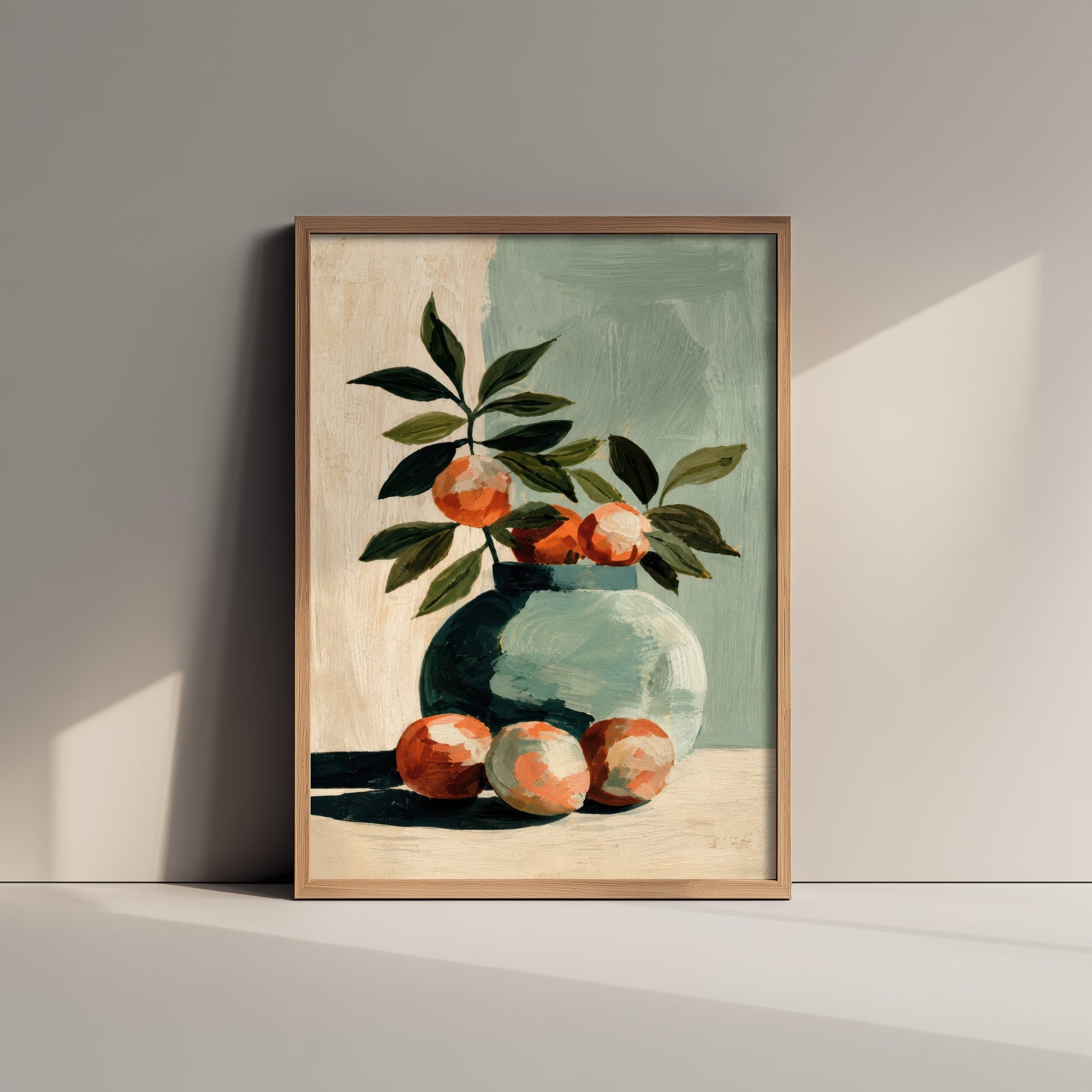 Painterly Ceramic Vase Art Print - Still Life Poster - Modern Botanical Illustration - Living Room Wall Art 1/3