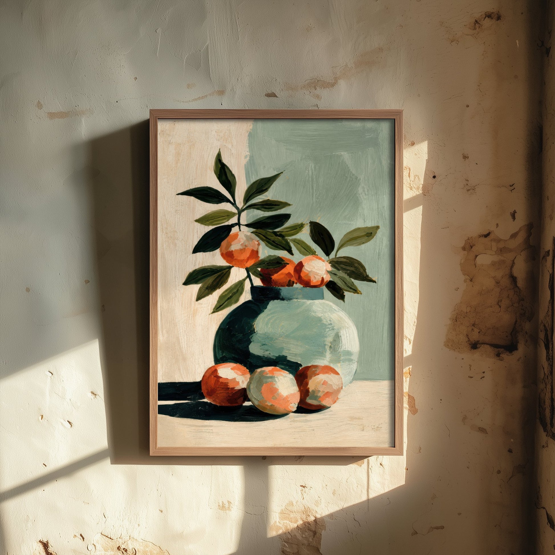 Painterly Ceramic Vase Art Print - Still Life Poster - Modern Botanical Illustration - Living Room Wall Art 1/3