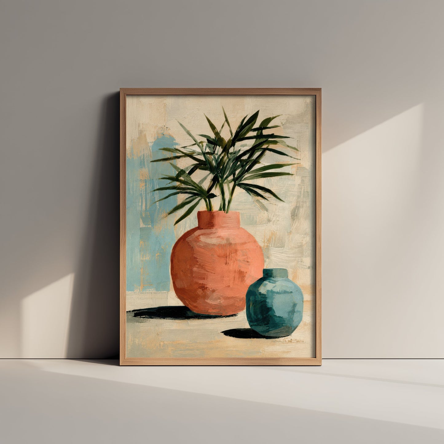 Painterly Ceramic Vase Art Print - Terracotta Plant Poster - Modern Botanical Illustration - Wall Art 2/3
