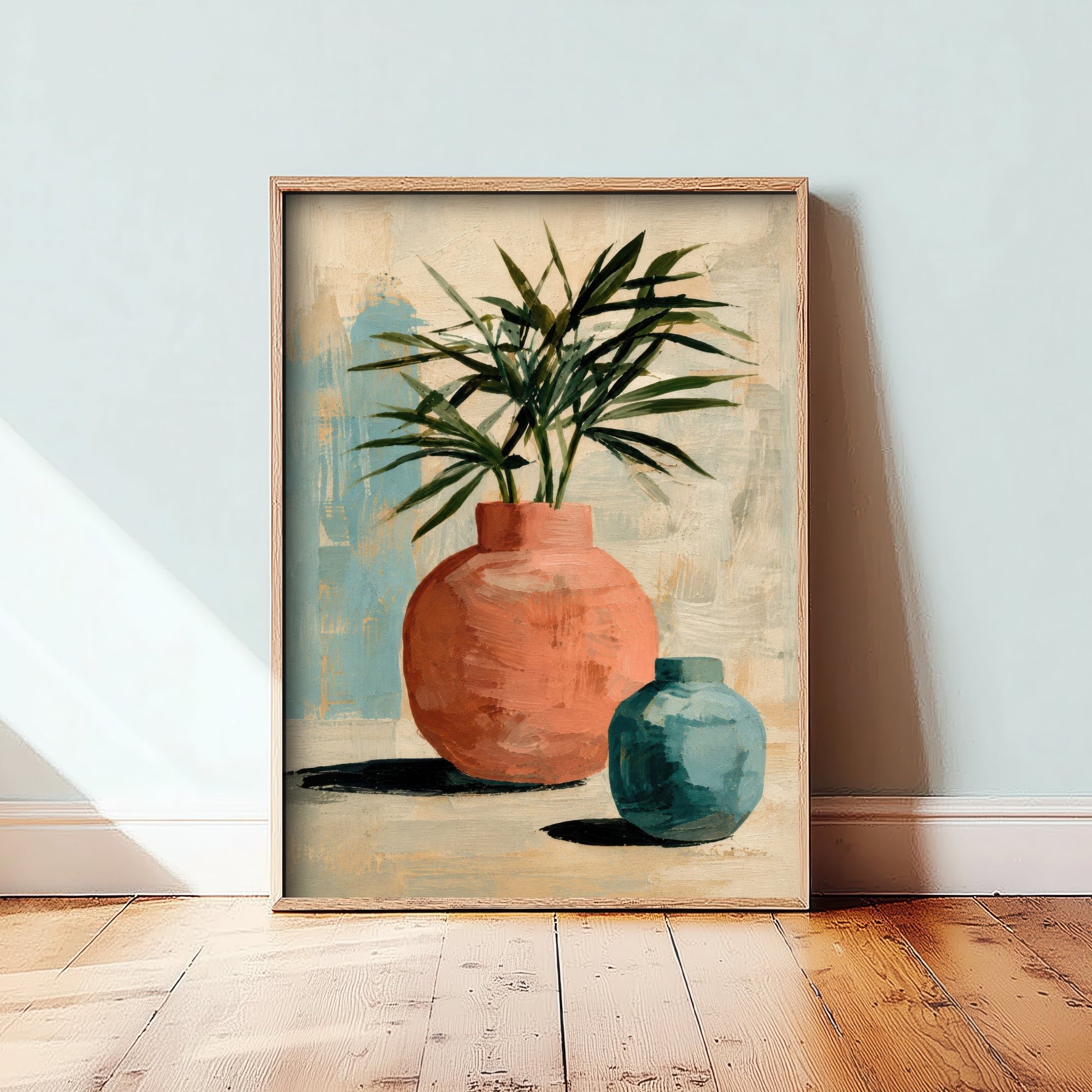 Painterly Ceramic Vase Art Print - Terracotta Plant Poster - Modern Botanical Illustration - Wall Art 2/3
