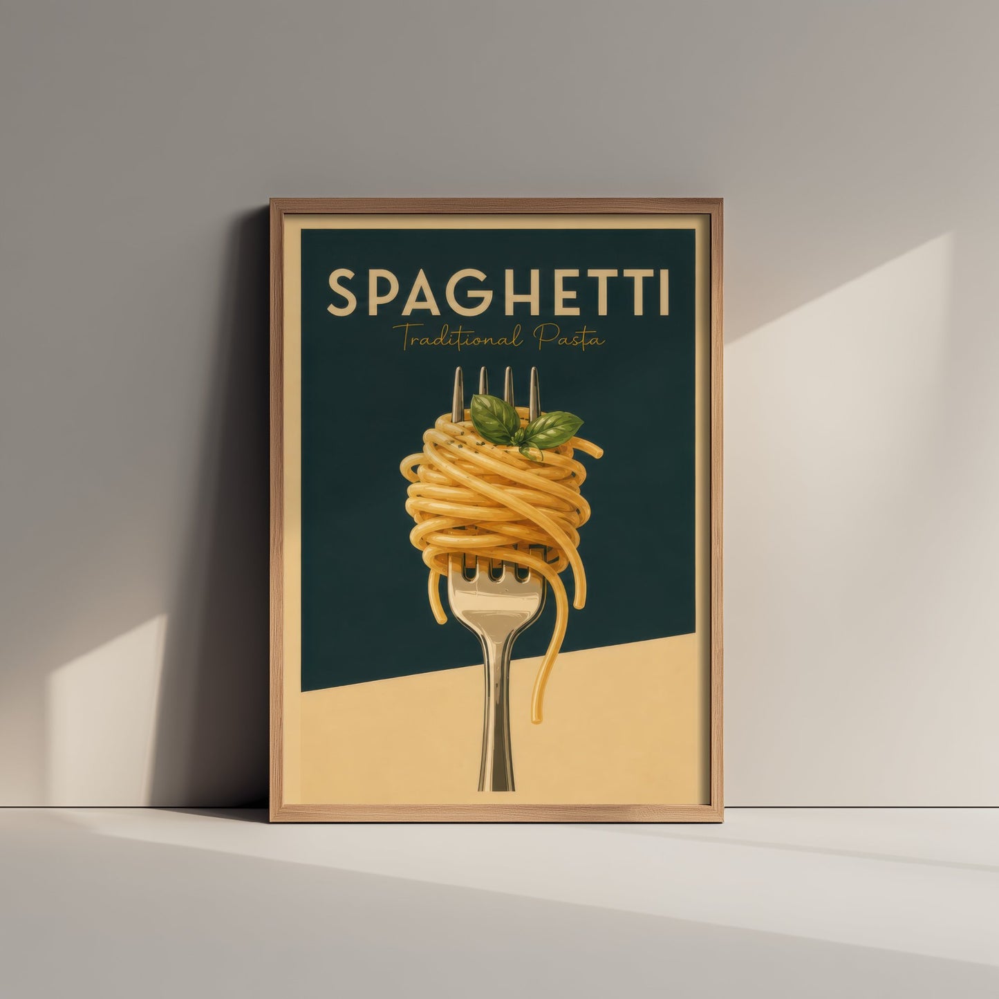 Vintage Spaghetti Art Print - Traditional Pasta Kitchen Poster - Food Illustration - Italian Wall Art 1/3