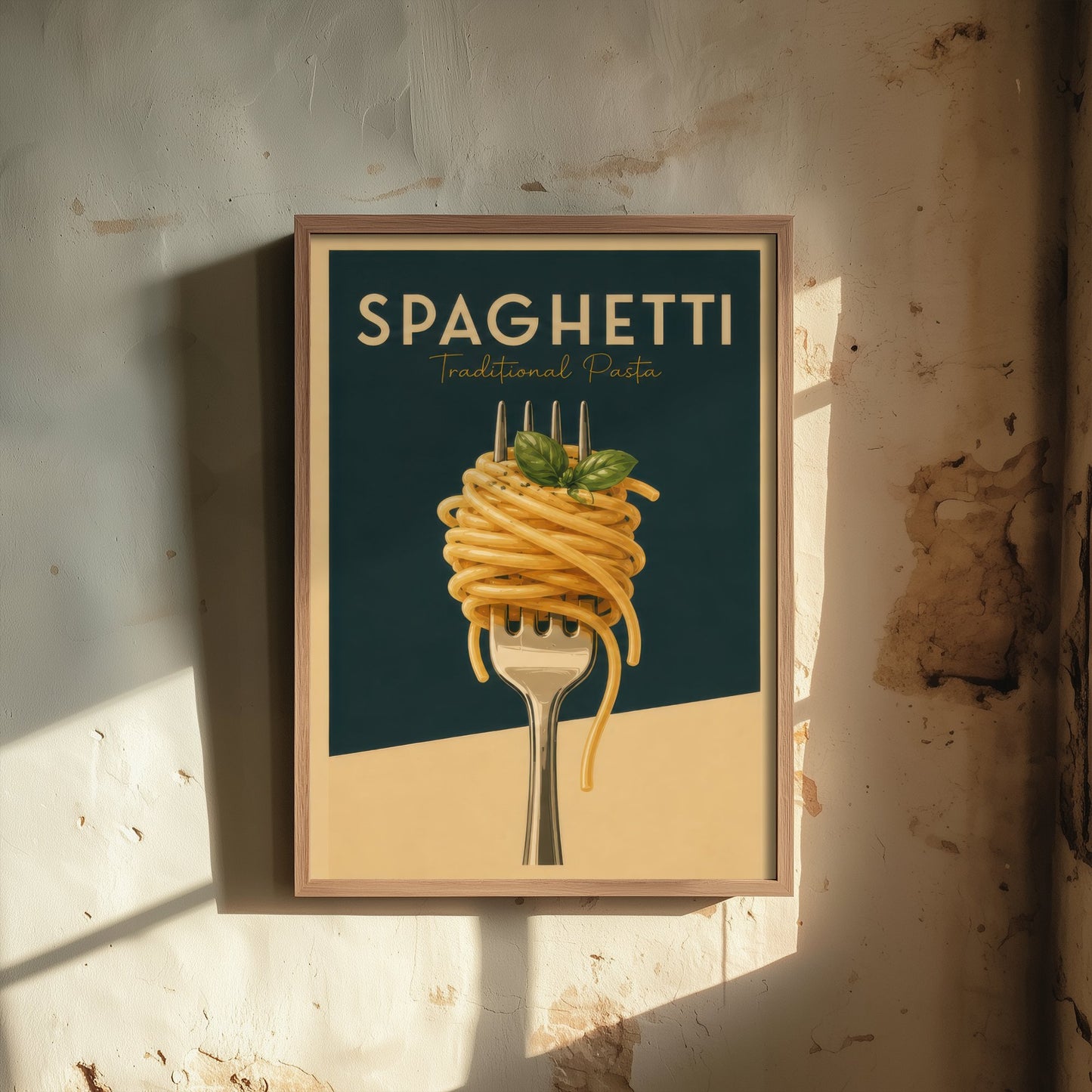 Vintage Spaghetti Art Print - Traditional Pasta Kitchen Poster - Food Illustration - Italian Wall Art 1/3
