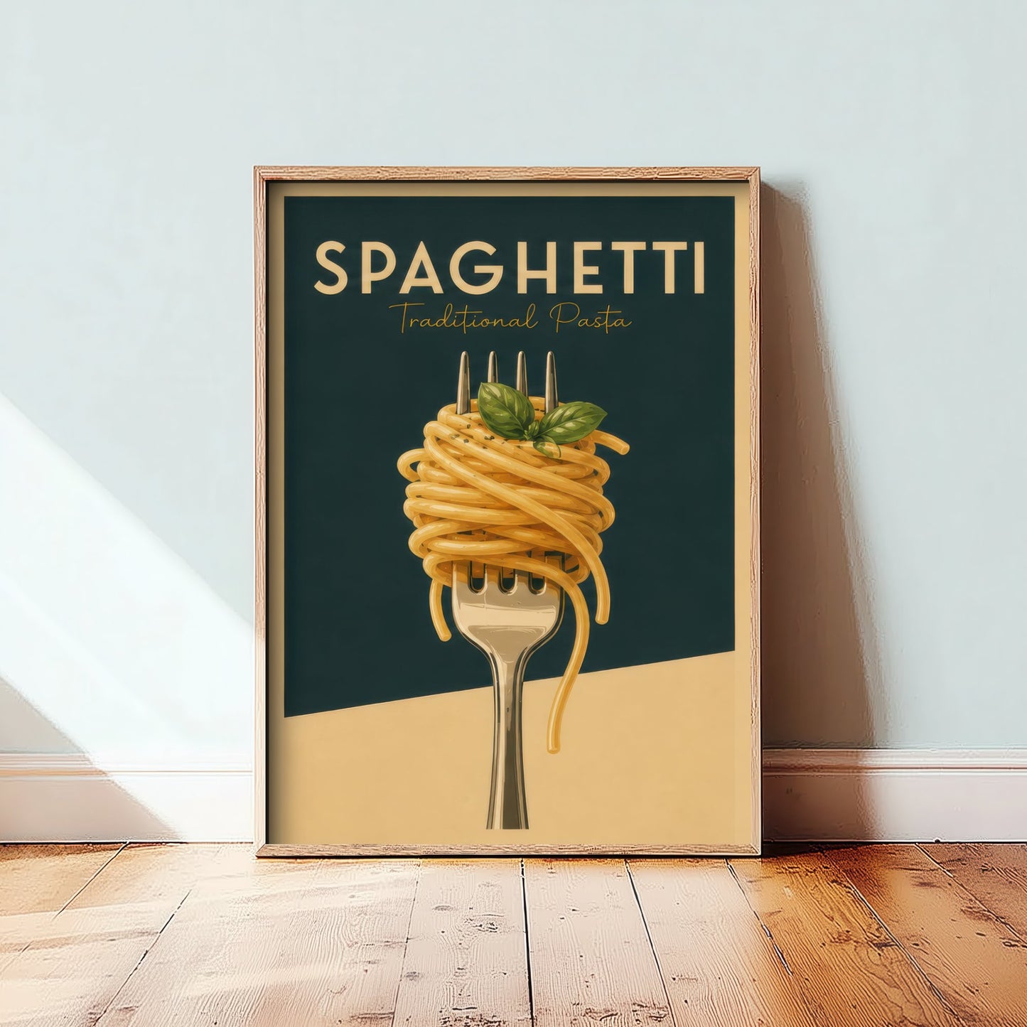 Vintage Spaghetti Art Print - Traditional Pasta Kitchen Poster - Food Illustration - Italian Wall Art 1/3
