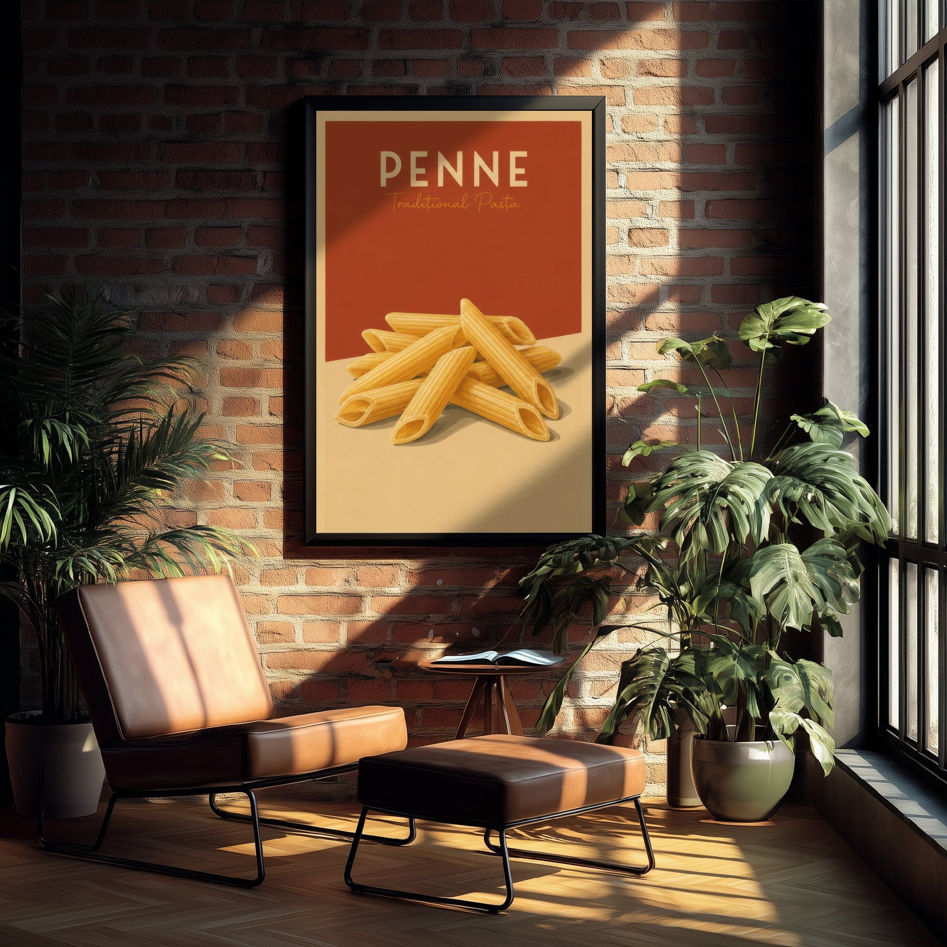 Vintage Penne Art Print - Traditional Pasta Kitchen Poster - Food Illustration - Italian Wall Art 2/3