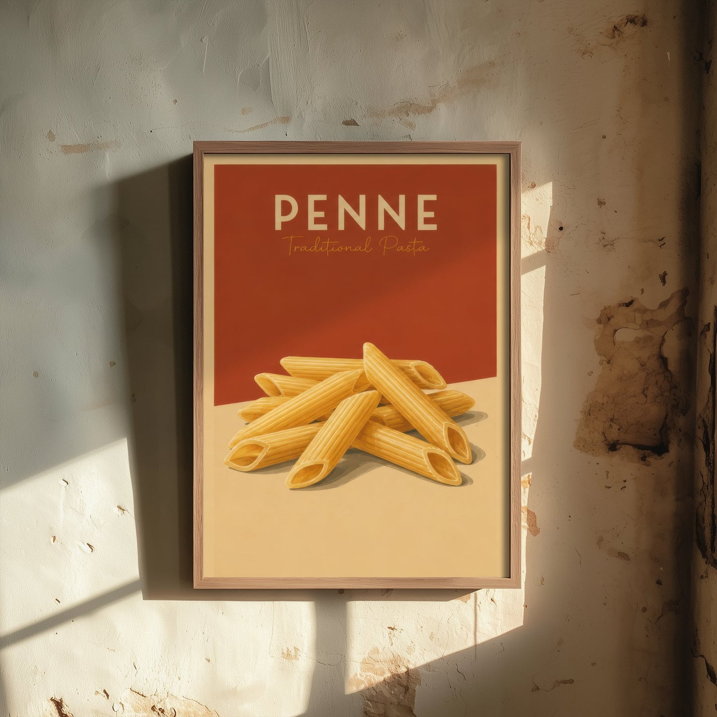 Vintage Penne Art Print - Traditional Pasta Kitchen Poster - Food Illustration - Italian Wall Art 2/3