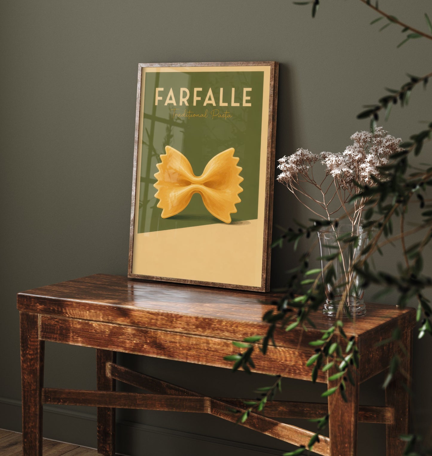 Vintage Farfalle Art Print - Traditional Pasta Kitchen Poster - Food Illustration - Italian Wall Art 3/3