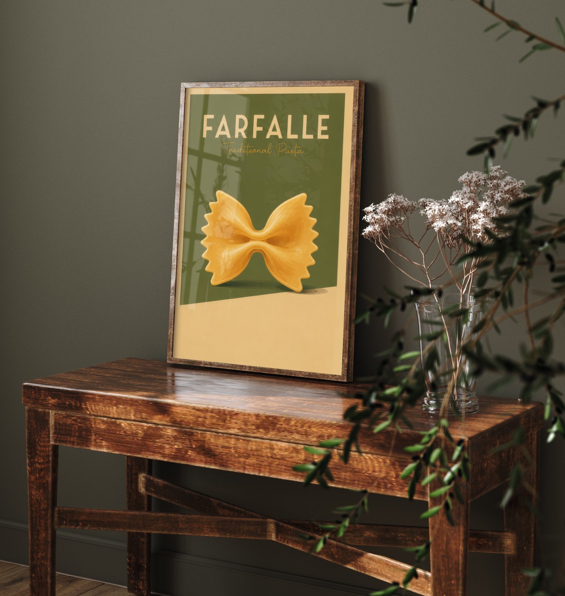 Vintage Farfalle Art Print - Traditional Pasta Kitchen Poster - Food Illustration - Italian Wall Art 3/3