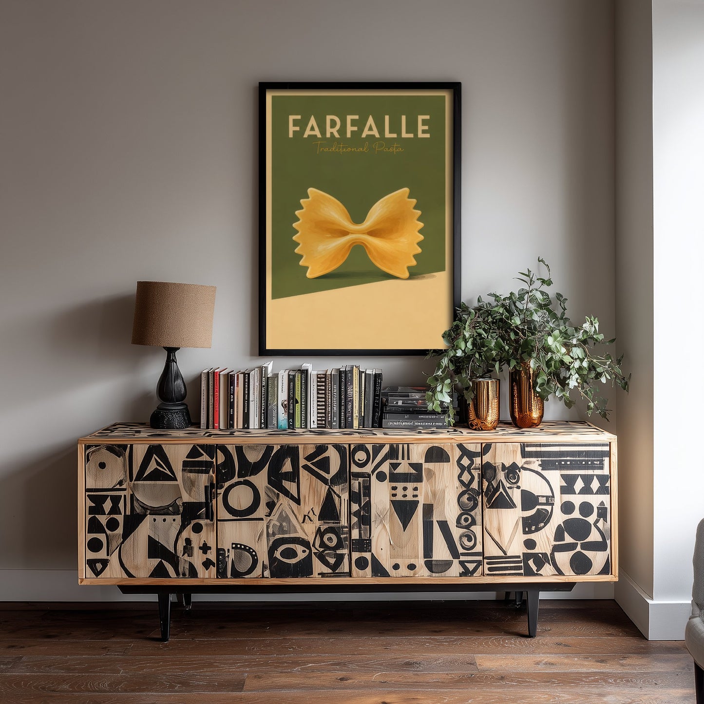 Vintage Farfalle Art Print - Traditional Pasta Kitchen Poster - Food Illustration - Italian Wall Art 3/3