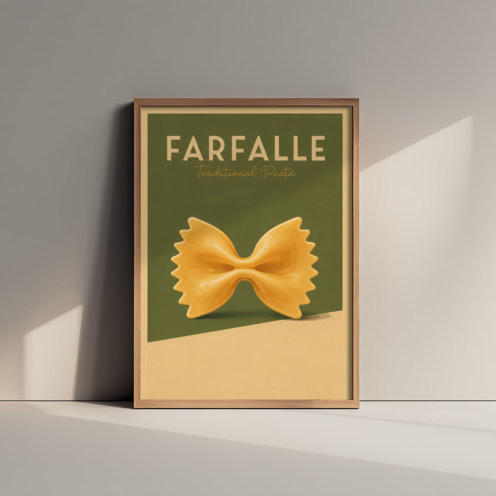 Vintage Farfalle Art Print - Traditional Pasta Kitchen Poster - Food Illustration - Italian Wall Art 3/3
