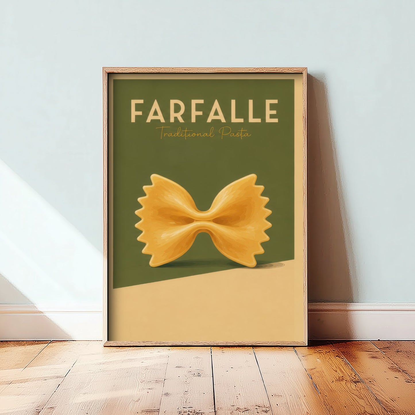 Vintage Farfalle Art Print - Traditional Pasta Kitchen Poster - Food Illustration - Italian Wall Art 3/3