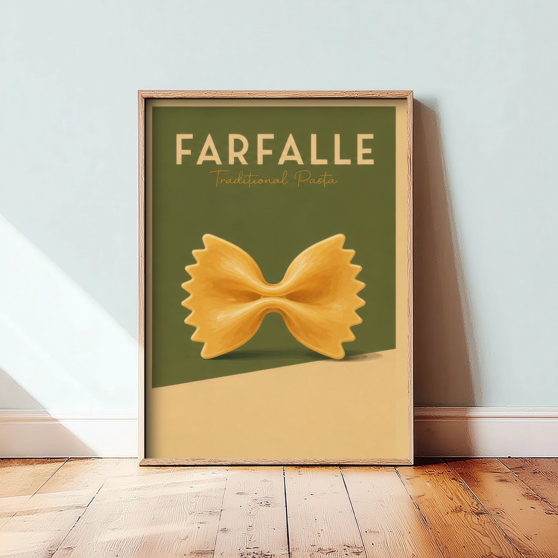 Vintage Farfalle Art Print - Traditional Pasta Kitchen Poster - Food Illustration - Italian Wall Art 3/3