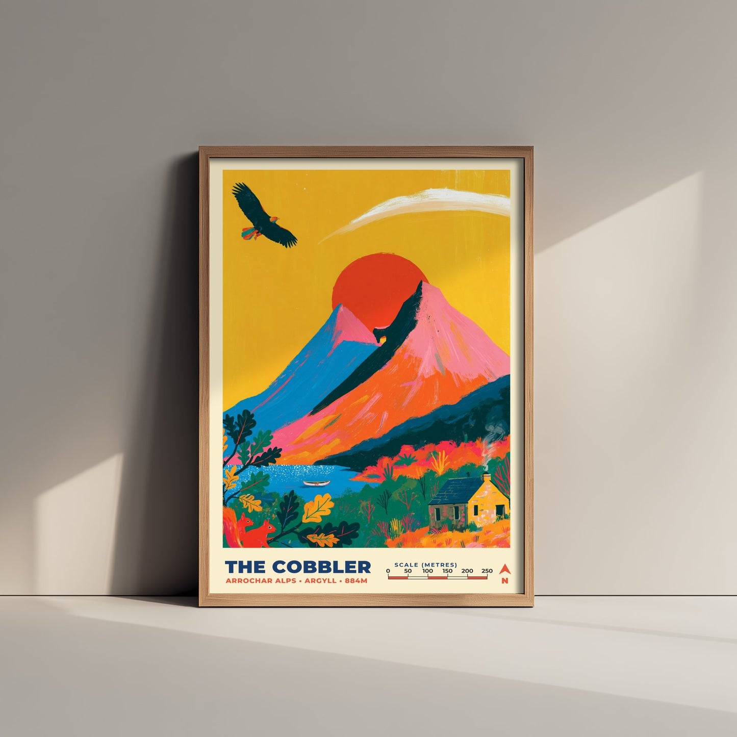 The Cobbler Travel Poster - Arrochar Alps Art Print - Bold Mountain Painting - Argyll Scotland Wall Art 2/3
