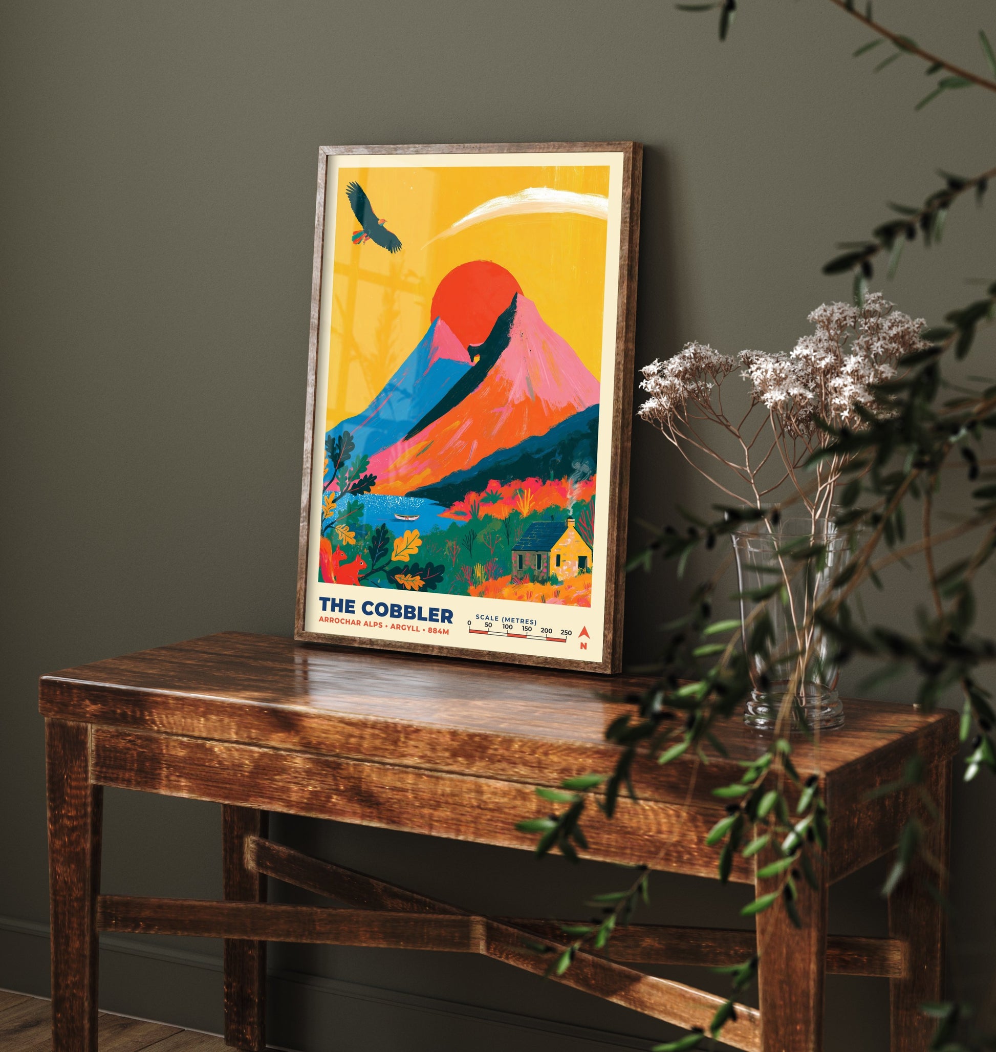 The Cobbler Travel Poster - Arrochar Alps Art Print - Bold Mountain Painting - Argyll Scotland Wall Art 2/3