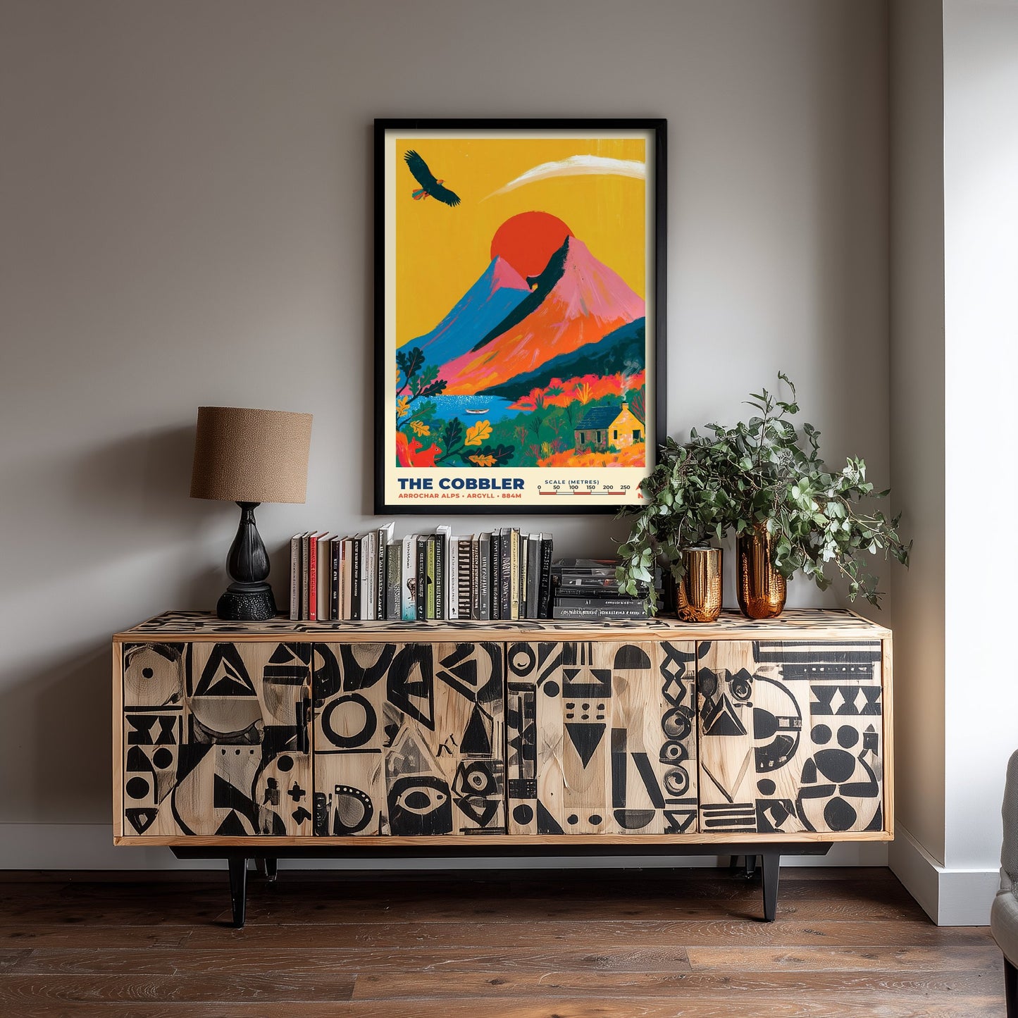 The Cobbler Travel Poster - Arrochar Alps Art Print - Bold Mountain Painting - Argyll Scotland Wall Art 2/3