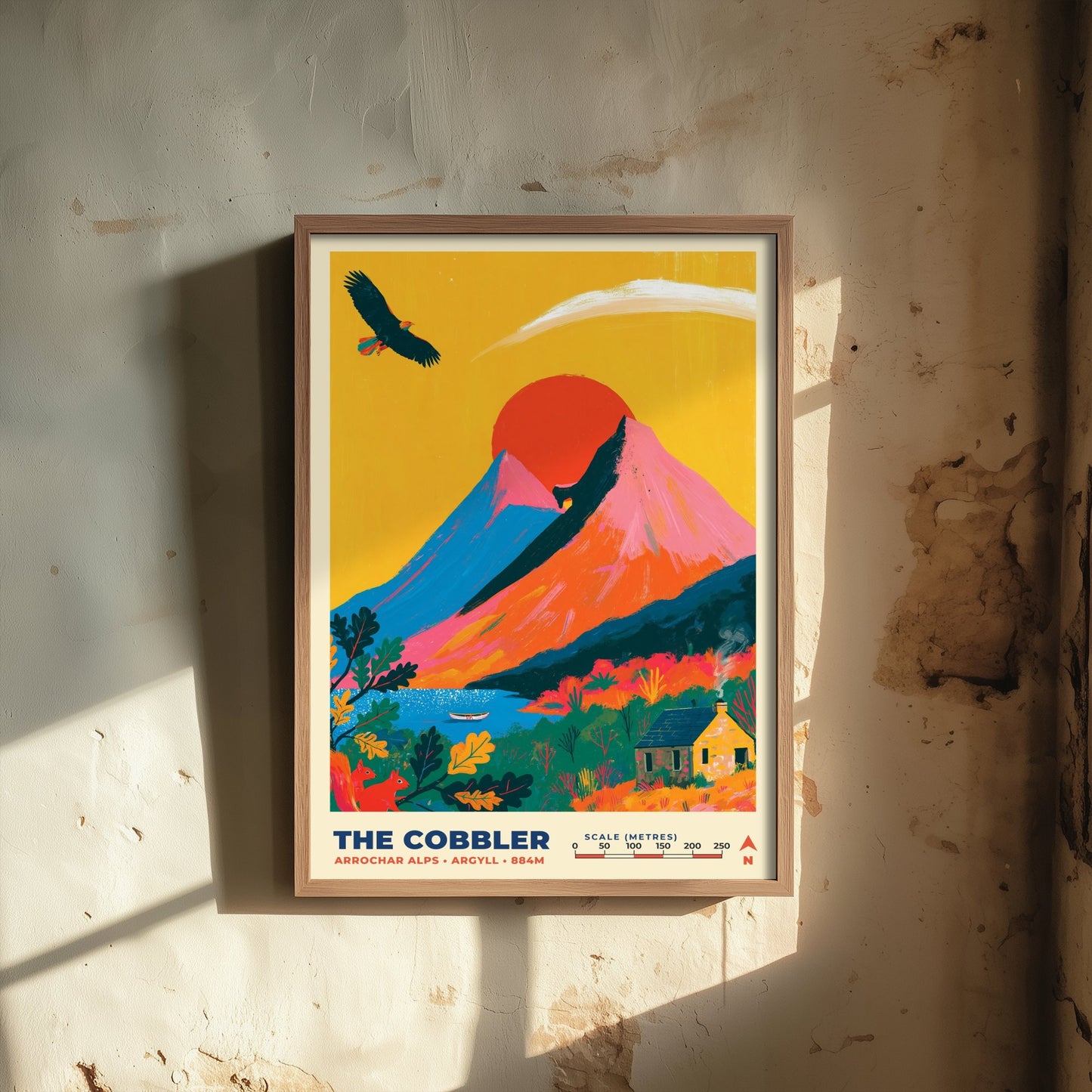 The Cobbler Travel Poster - Arrochar Alps Art Print - Bold Mountain Painting - Argyll Scotland Wall Art 2/3
