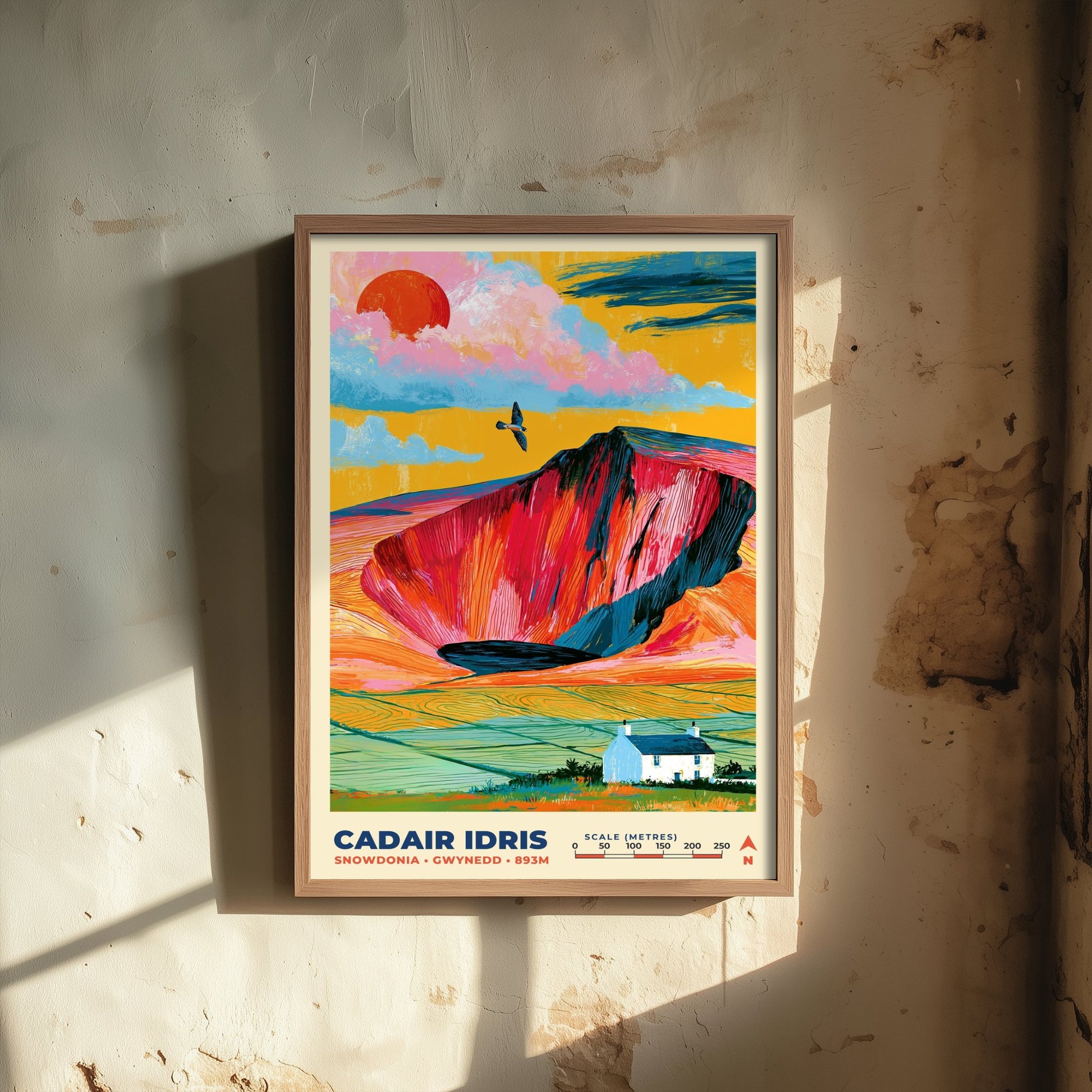 Cadair Idris Travel Poster - Snowdonia Art Print - Bold Mountain Illustration - Eryri Wales Wall Art 3/3