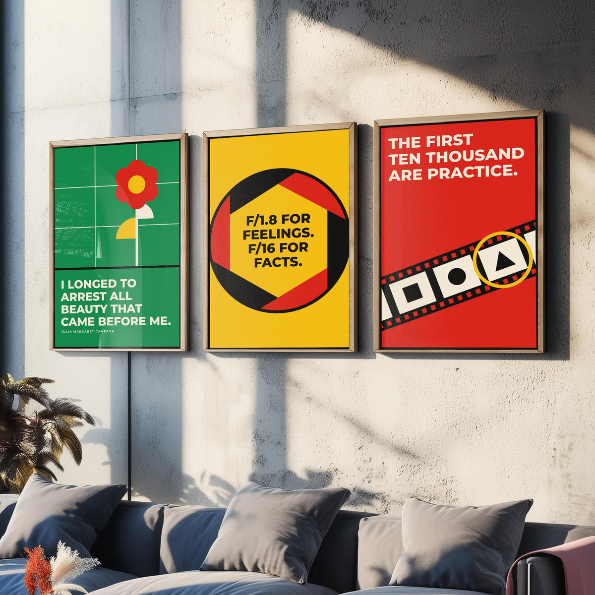 Photography Quotes Set of Three Art Prints - 3 Bauhaus Photographer Posters - Minimalist Art Wall Art Illustration V1