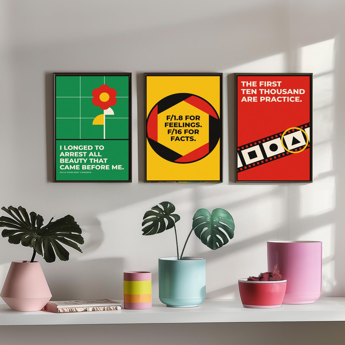 Photography Quotes Set of Three Art Prints - 3 Bauhaus Photographer Posters - Minimalist Art Wall Art Illustration V1