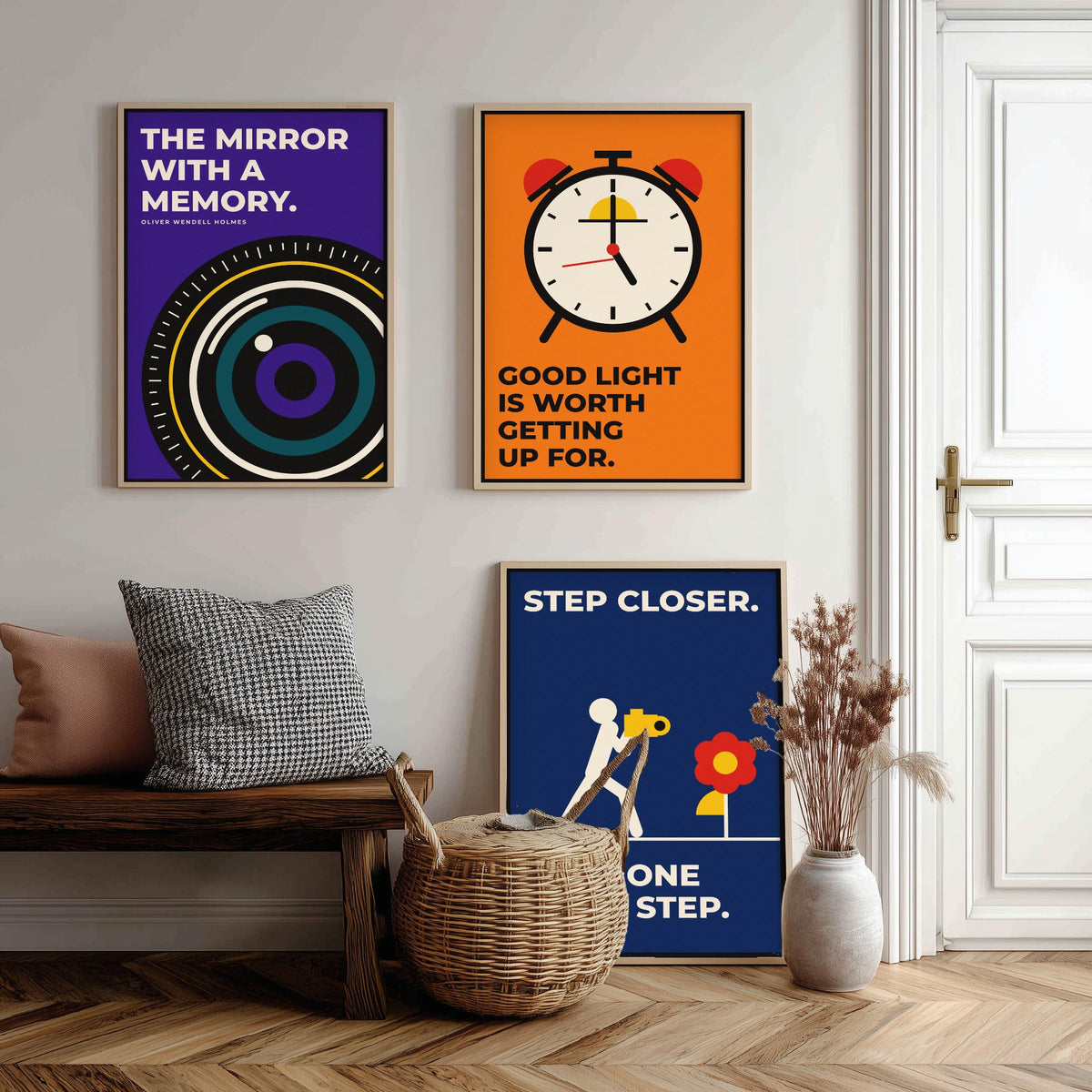 Photography Quotes Set of Three Art Prints - 3 Retro Bauhaus Photographer Posters - Minimalist Art Wall Art Illustration V2